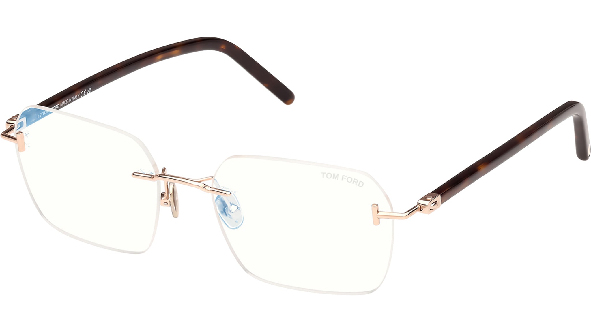 Tom Ford Gold Frame Metal Eyeglasses SQUARE METAL OPTICAL FRAME | TOM FORD Fashion main image 2