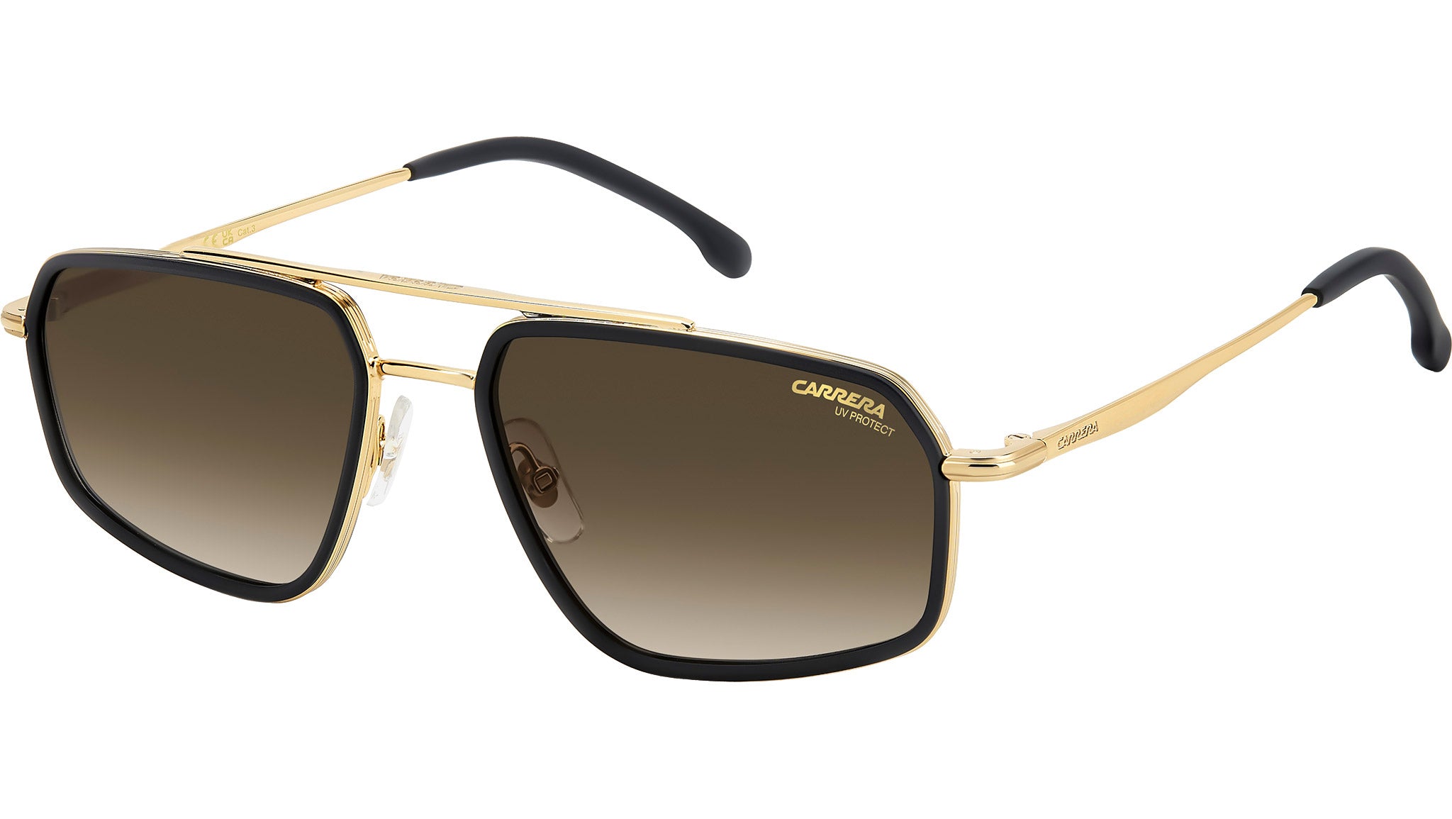 Carrera Modern Sunglasses - Black Unisex Pilot Style (58/18/145) Polarized Lens 2019 Model