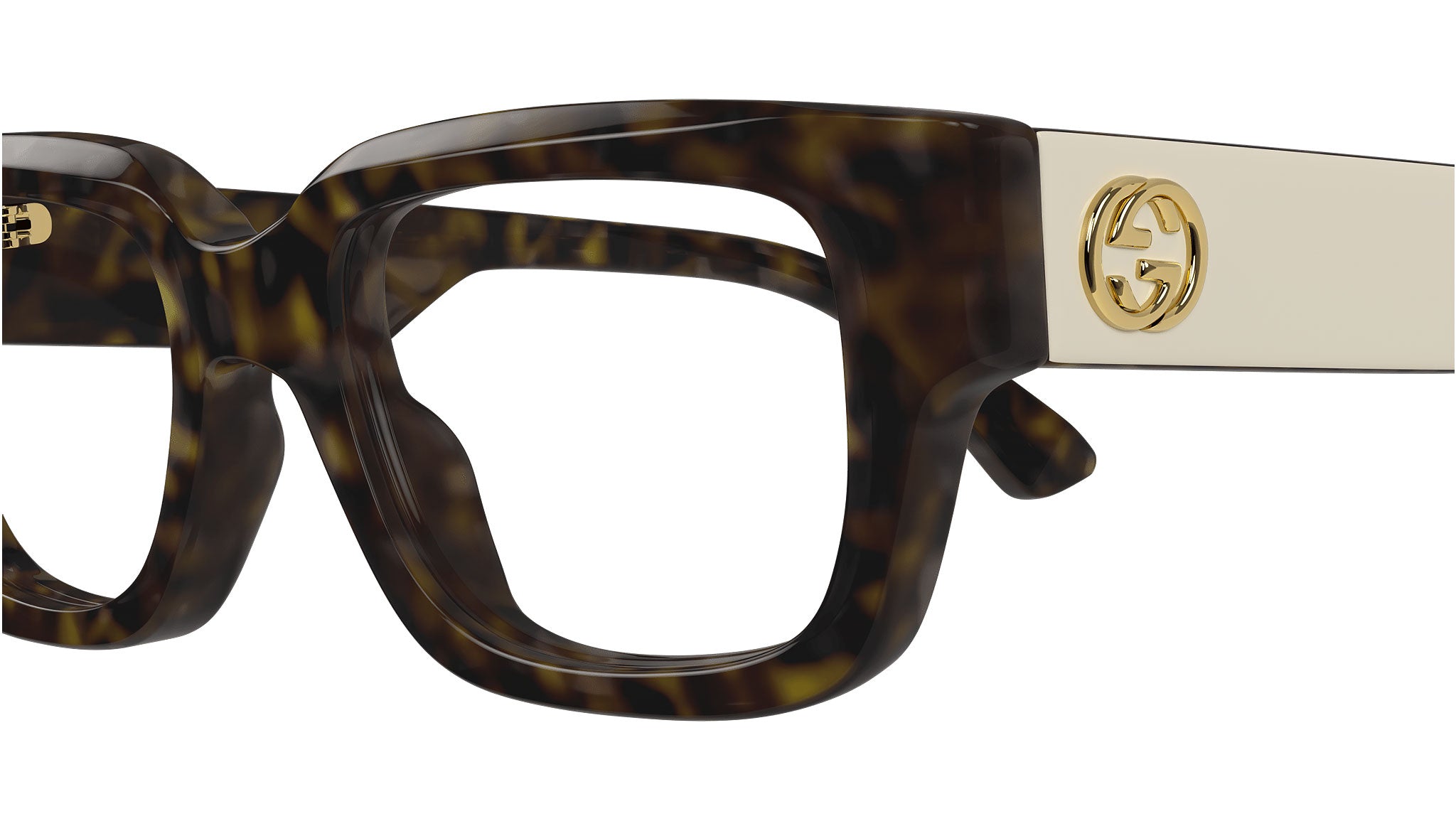 Gucci Eyeglasses GG1666O 003 Shiny Vintage Havana - eye-oo.com