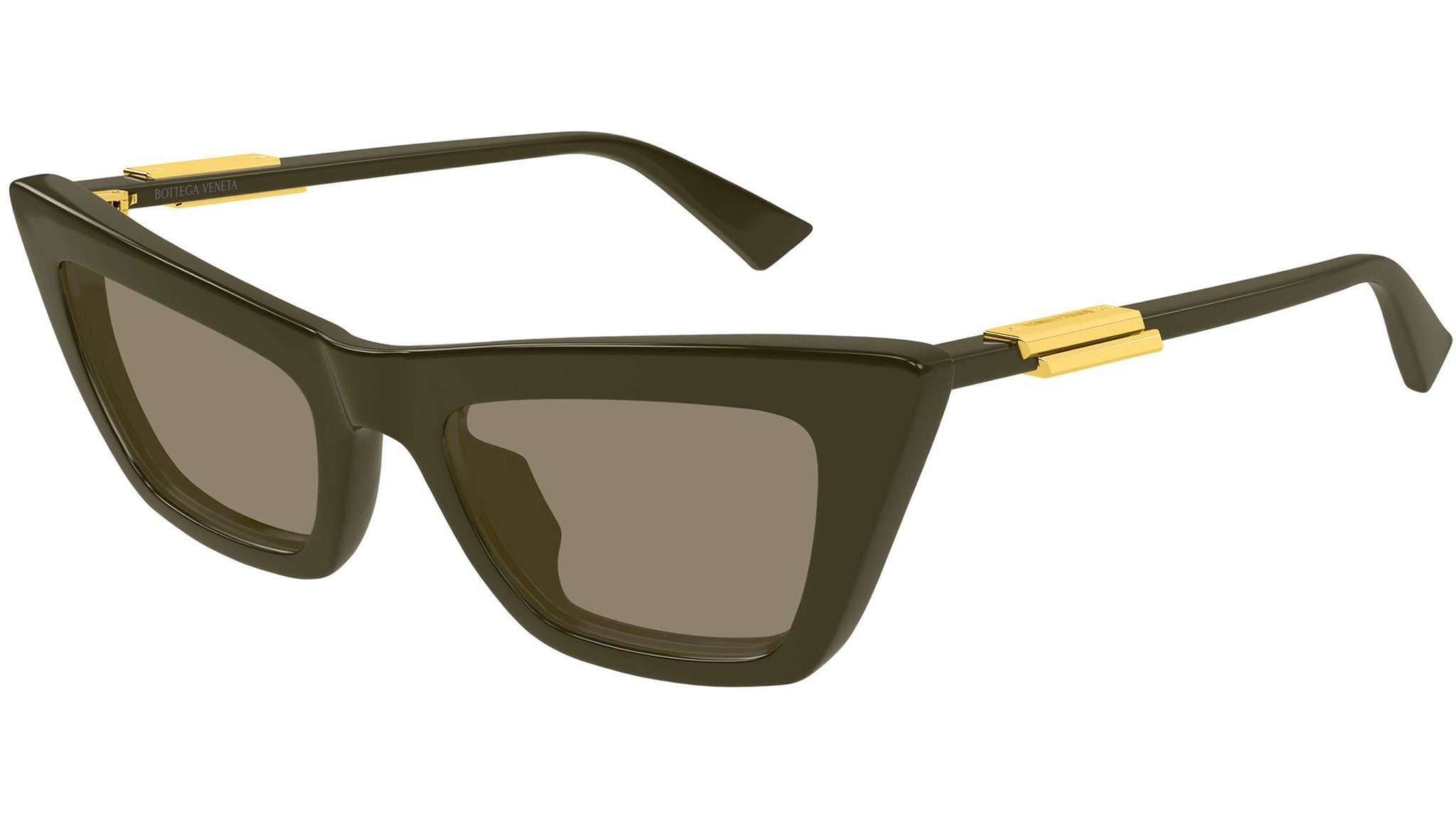 Bottega Veneta Green and Brown Sunglasses Bottega Veneta BV1303S 002 Sunglasses - US main image 3