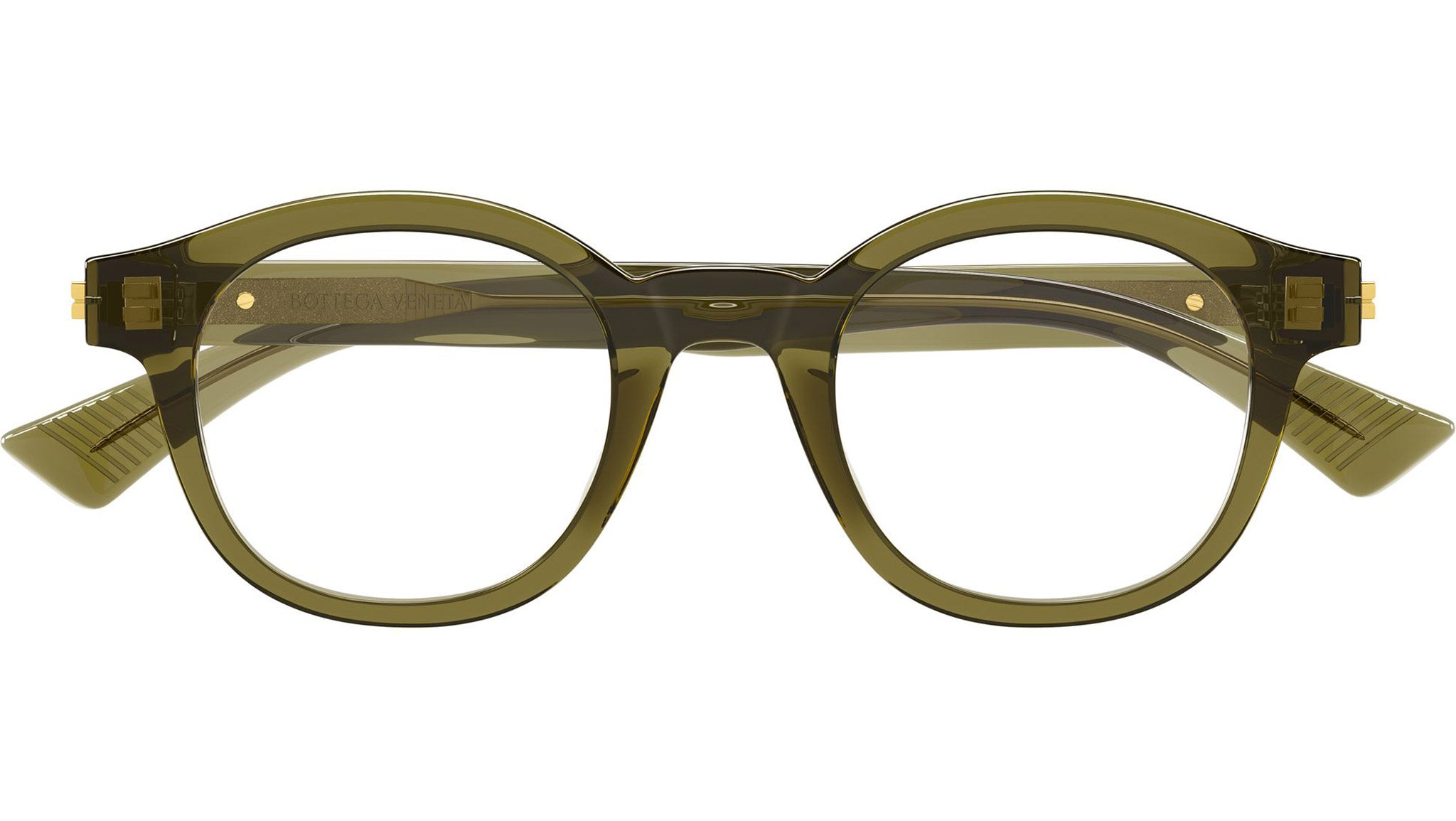 BV1413O Bottega Veneta Panthos Glasses 004 Shiny Green - eye-oo.com