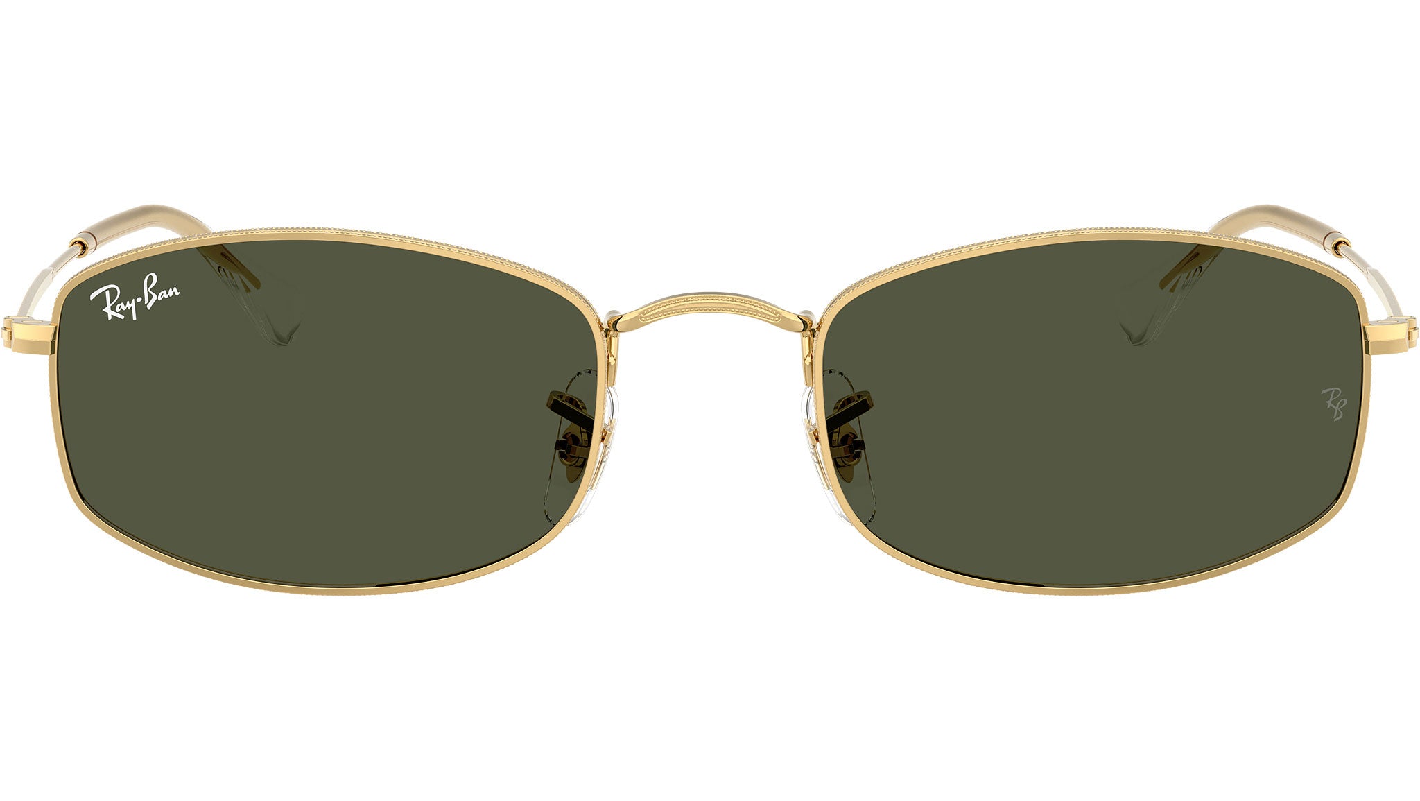 Ray-Ban Gold Round Sunglasses (green lenses) Amazon.com: Ray-Ban Unisex RB8147M Titanium Round Sunglasses  main image 3
