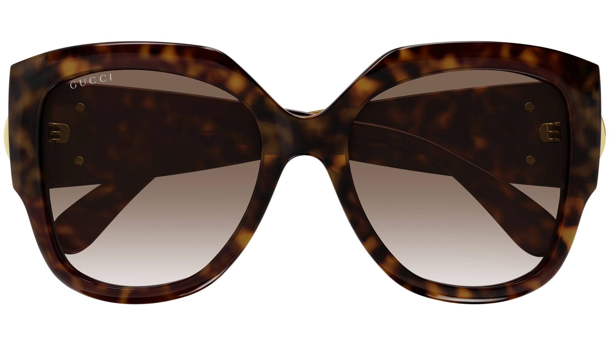 Gucci GG1407S 003 Havana Brown Rectangular Sunglasses - eye  display picture 2
