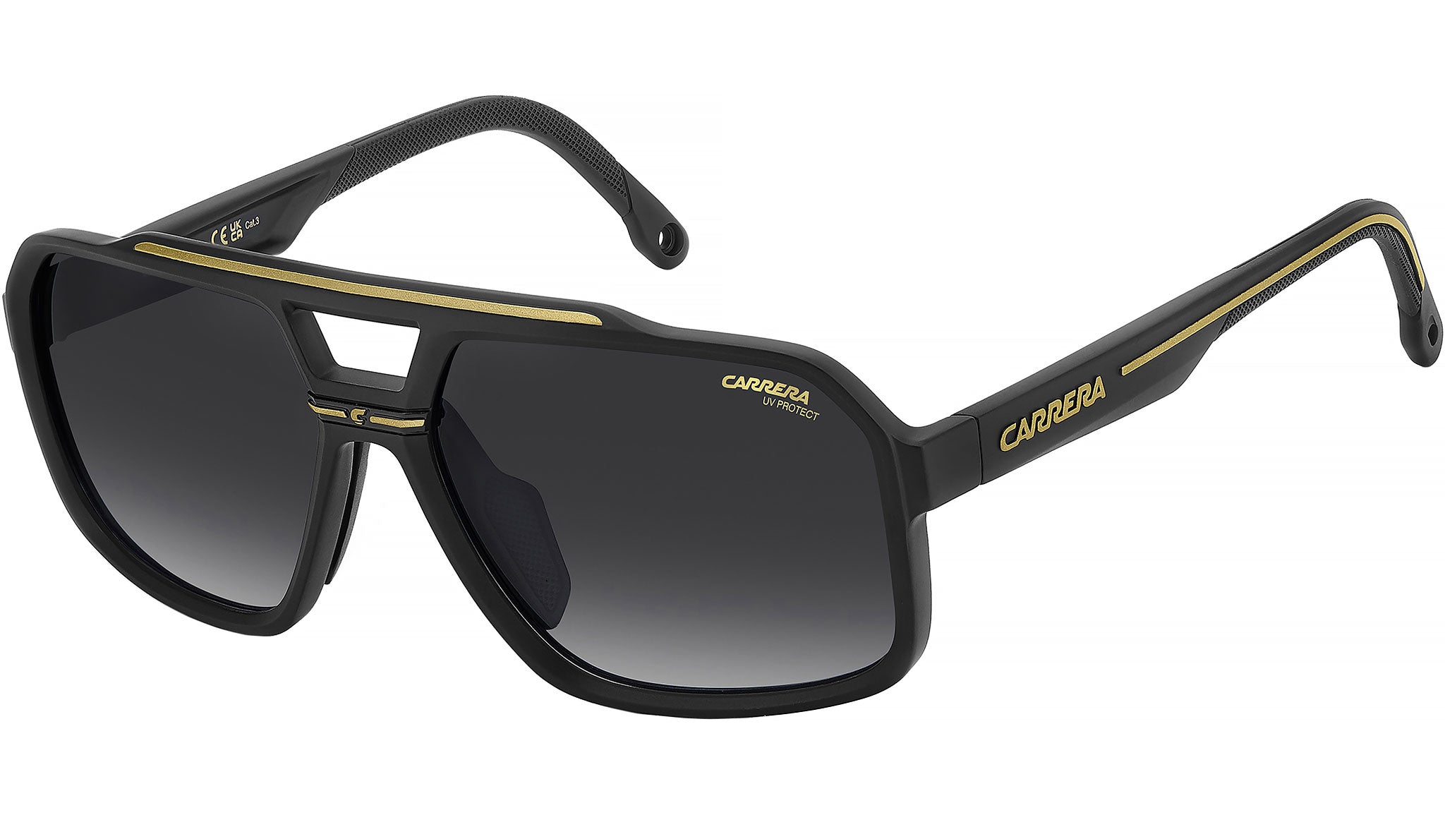 Carrera C SPORT 03/S I46 9O Sunglasses Matte Black Gold - eye-oo.com
