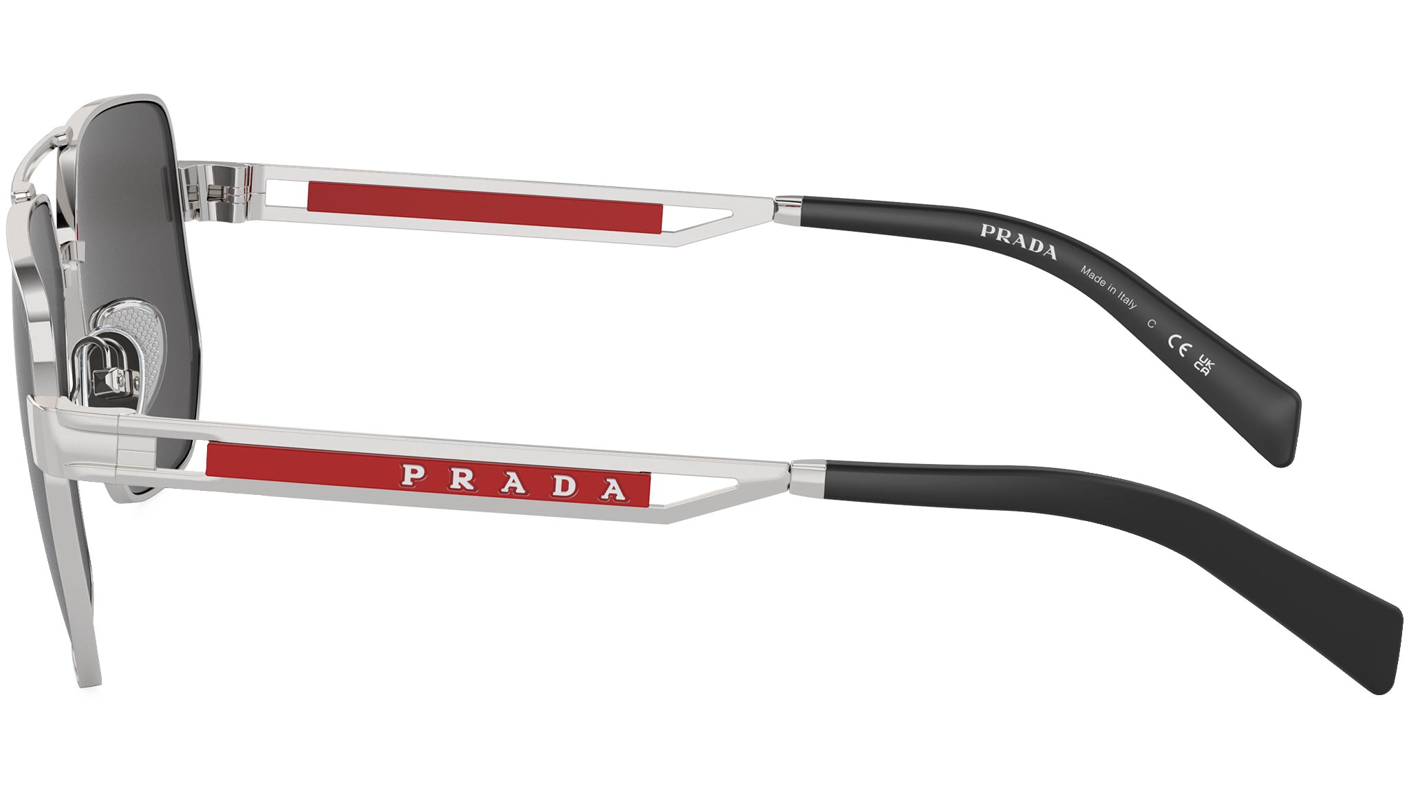 Prada Linea Rossa Sunglasses PS51ZS 1BC06F Silver - eye-oo.com