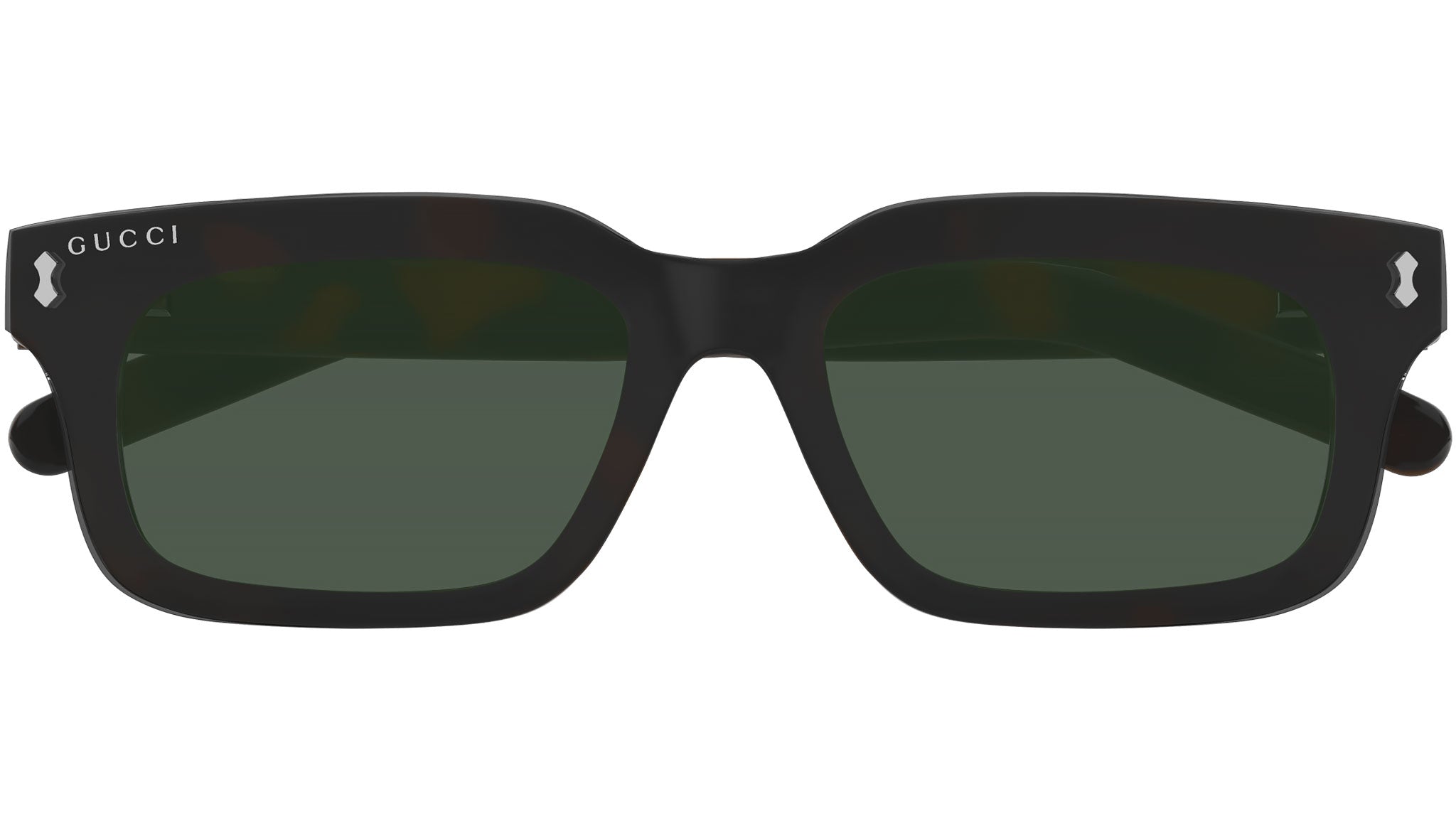 Gucci GG1711S 002 Havana Transparent Rectangular Sunglasses - eye