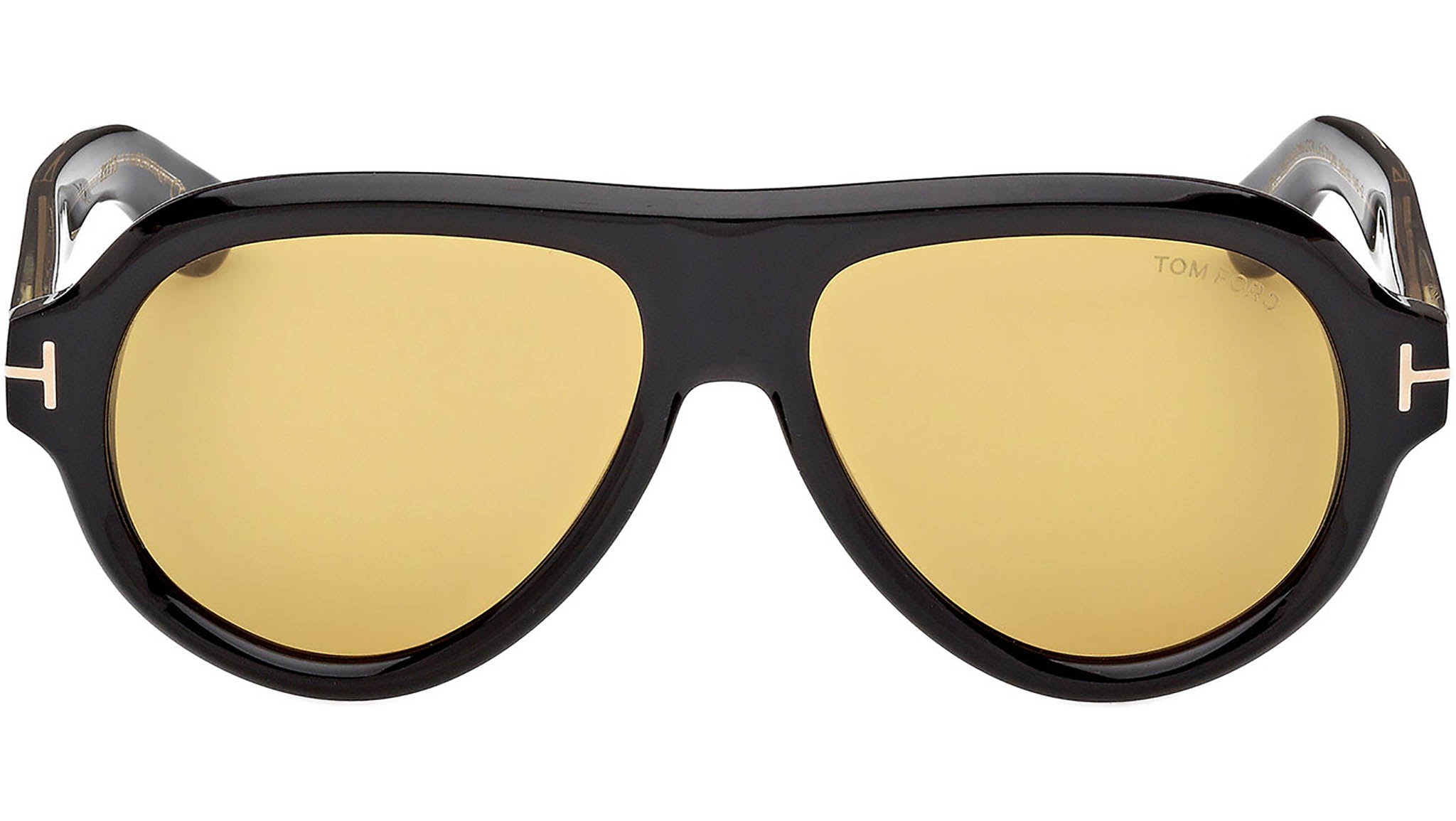 Tom Ford Black Frame Sunglasses with Amber Lenses Tom Ford Icon Sunglasses FT1225 01E Shiny Black - eye-oo.com main image 3