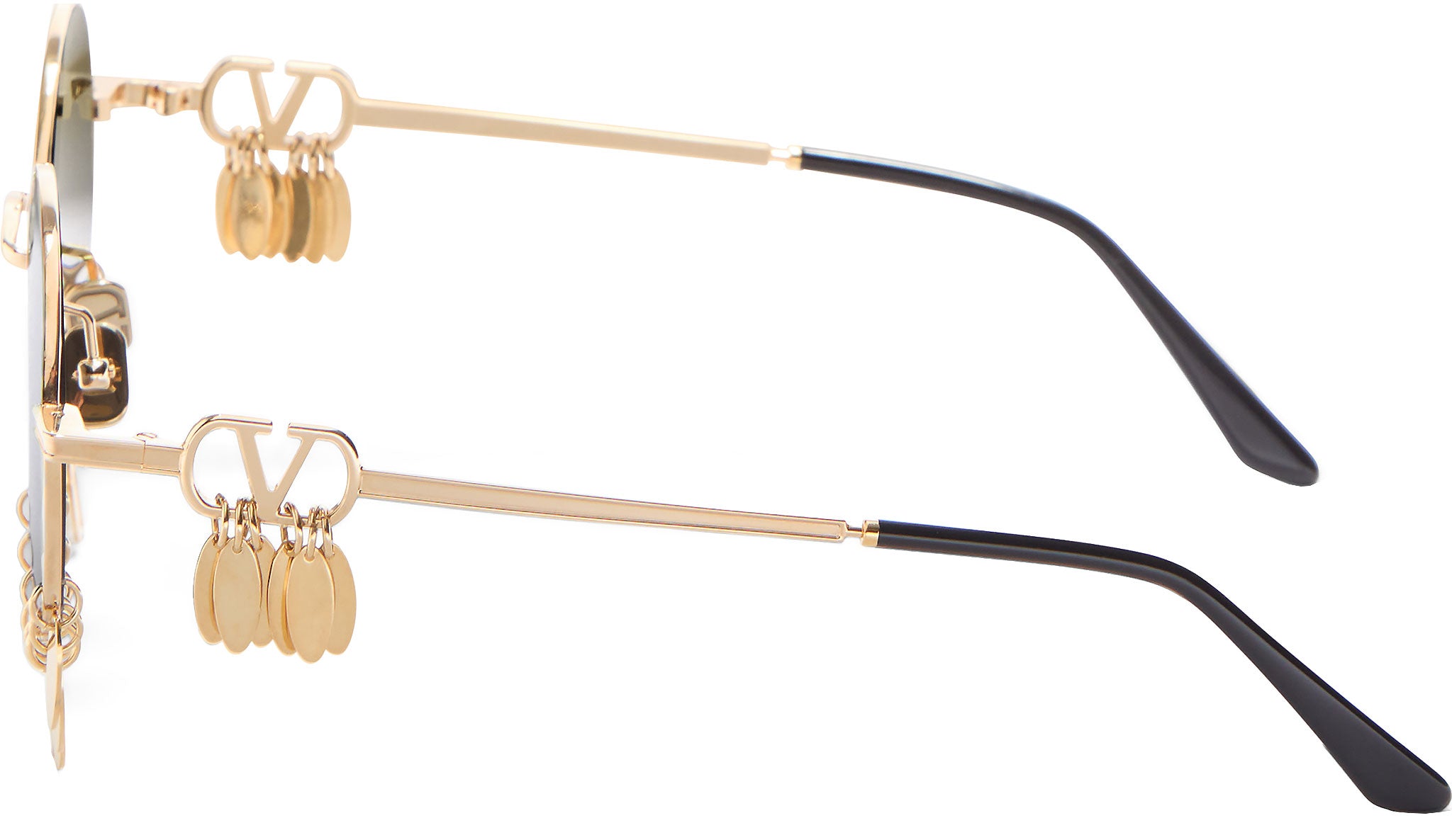 ヴァレンティノ　VALENTINO Valentino VLS-174A Sunglasses GLD-BLK Light Gold - eye-oo.com
