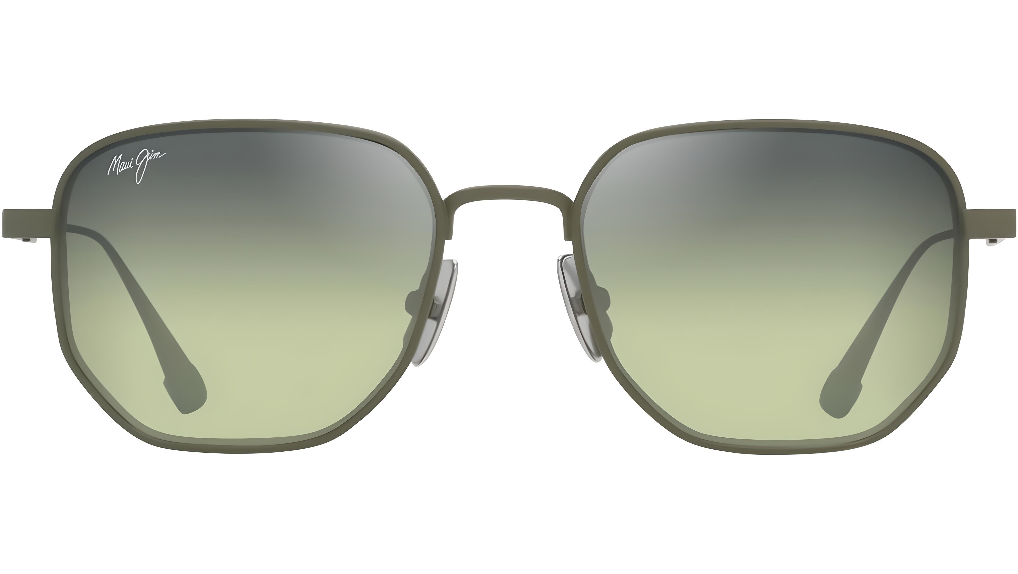 Maui Jim Lewalani HTS633 15 Sunglasses Shiny Green Polarized - eye