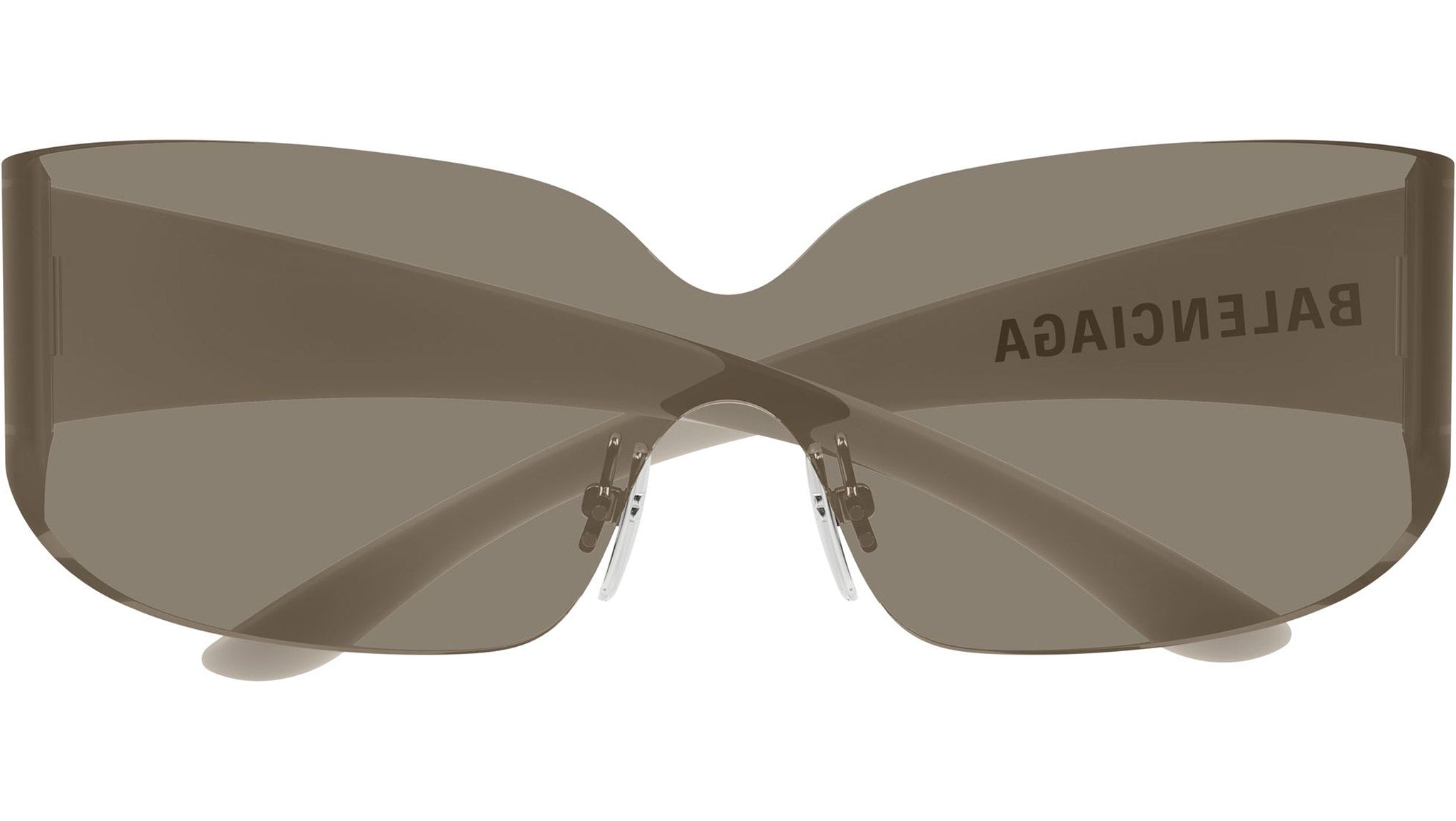 BB0421S Balenciaga Shield Sunglasses 002 Brown - eye-oo.com