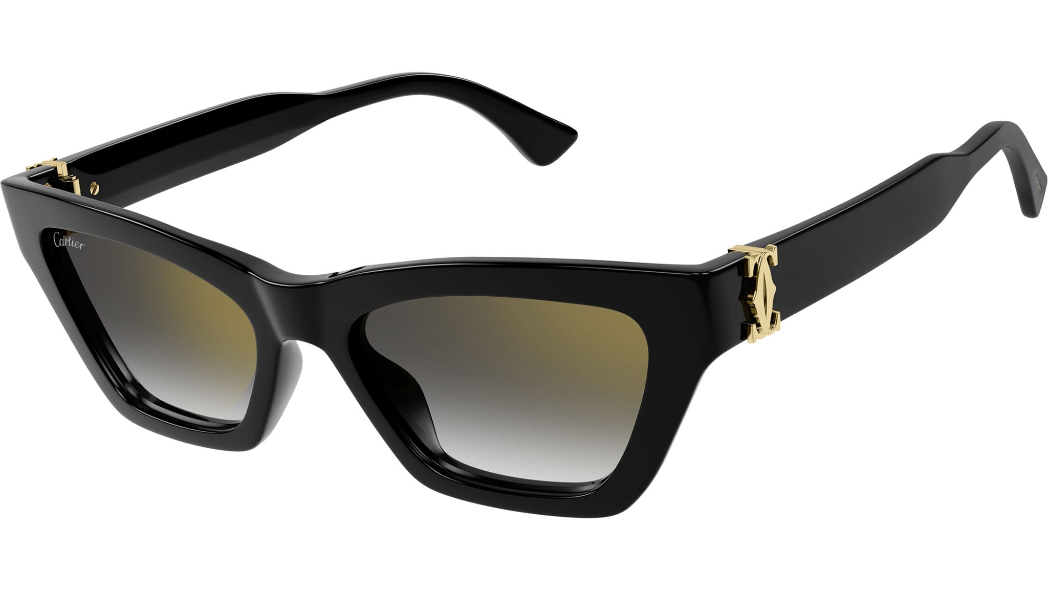 Cartier CT0437S 001 Sunglasses Shiny Black - eye-oo.com