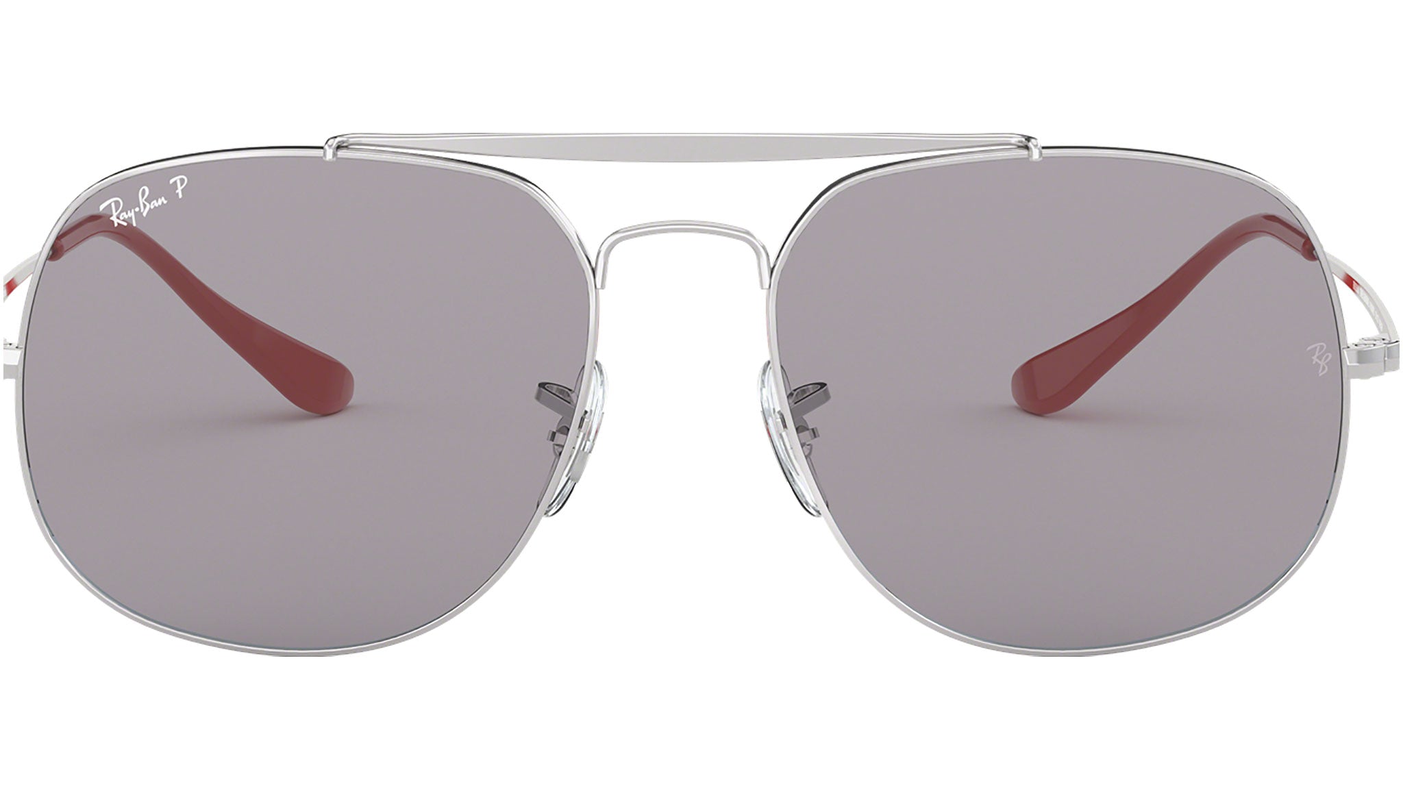 Ray-Ban RB3561 General Aviator Sunglasses Ray-Ban The General Polarized Aviator Sunglasses Silver  main image 3