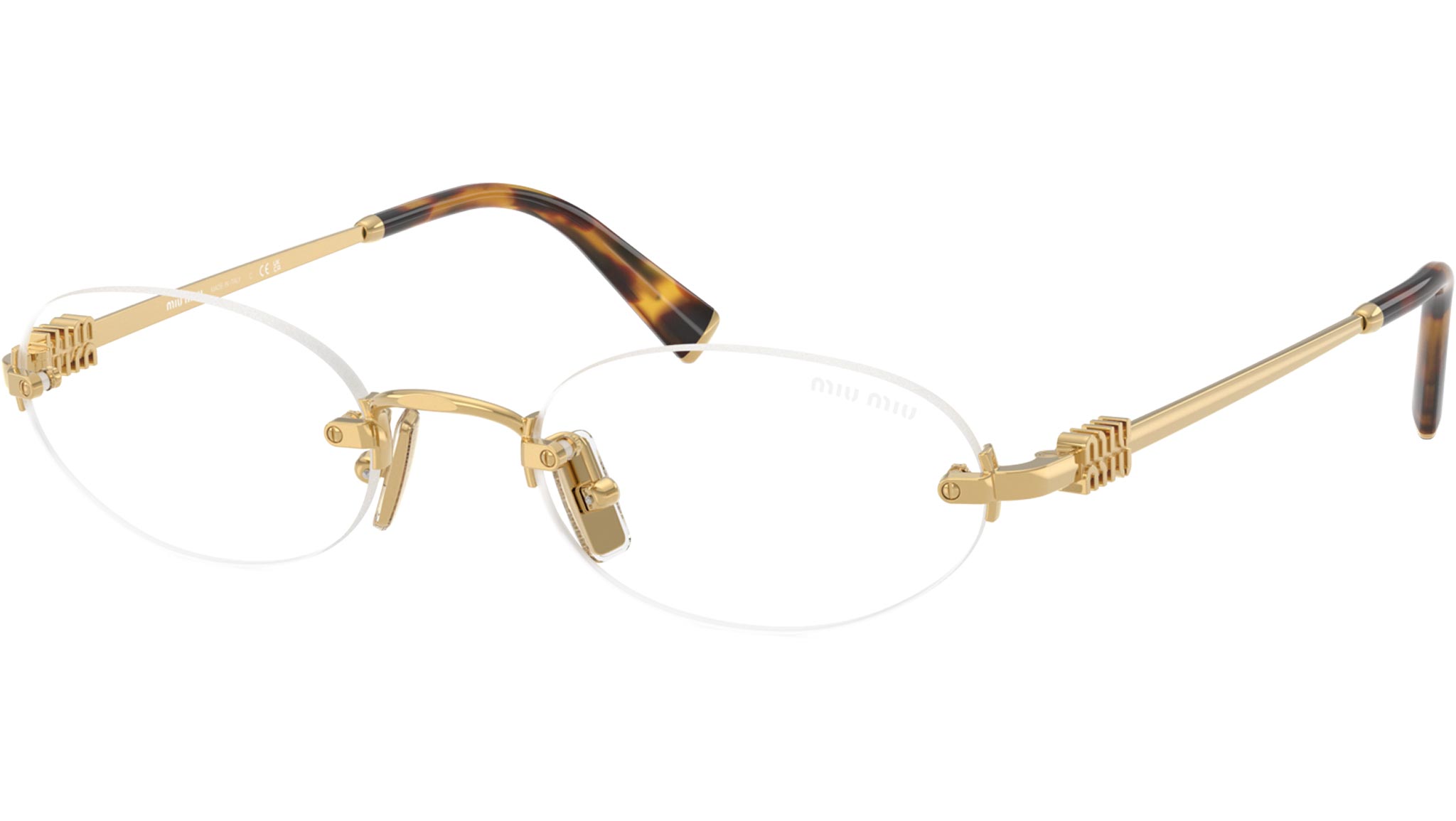 MU A54S Miu Miu Sunglasses 5AK08N Gold - eye-oo.com