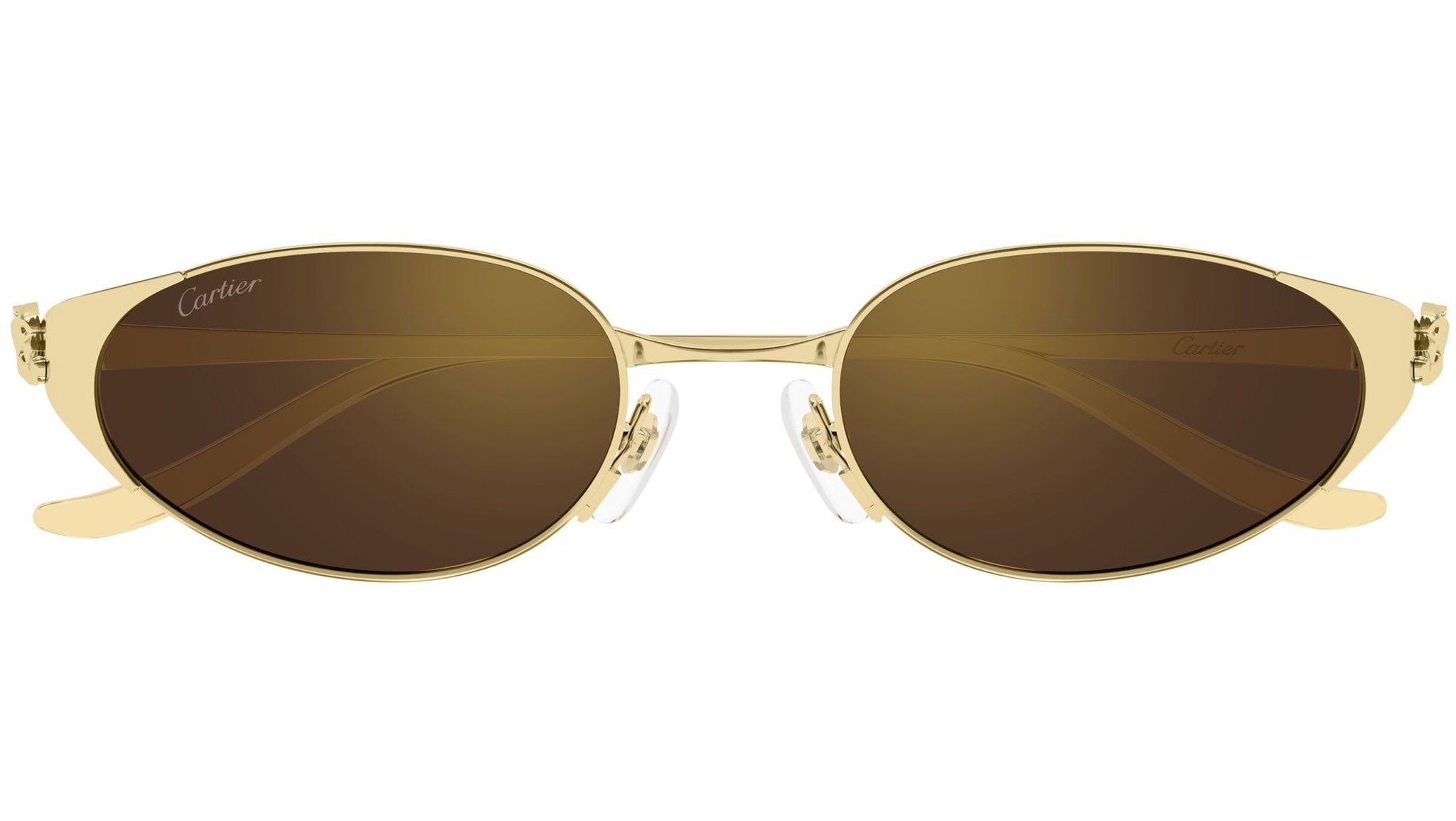 Cartier CT0630S Sunglasses 002 Shiny Gold Brown - eye-oo.com display picture 3
