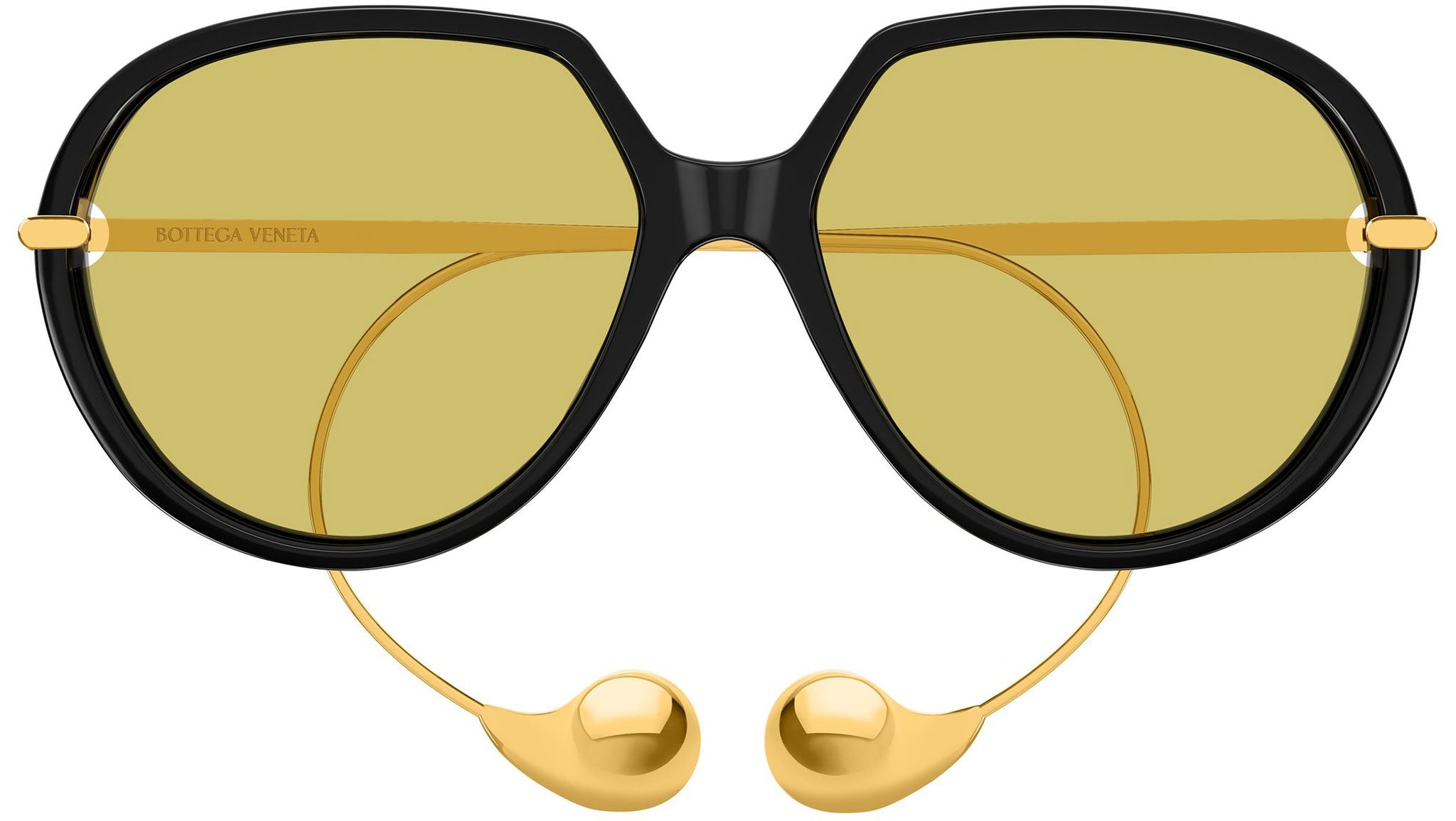 BV1436S Bottega Veneta Geometric Sunglasses 001 Black - eye-oo.com