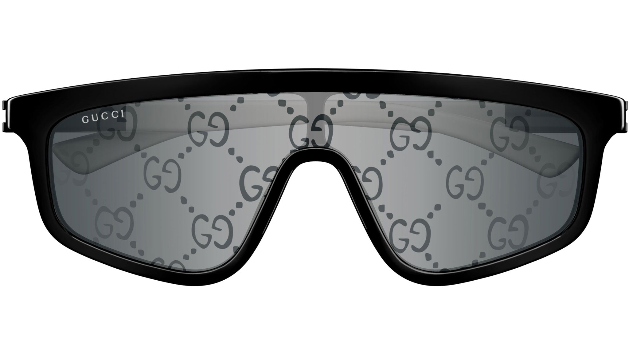 GUCCI リムレスサングラス（型番GG1793/S） Gucci Sunglasses GG1736S 003 Shiny Solid Black - eye-oo.com