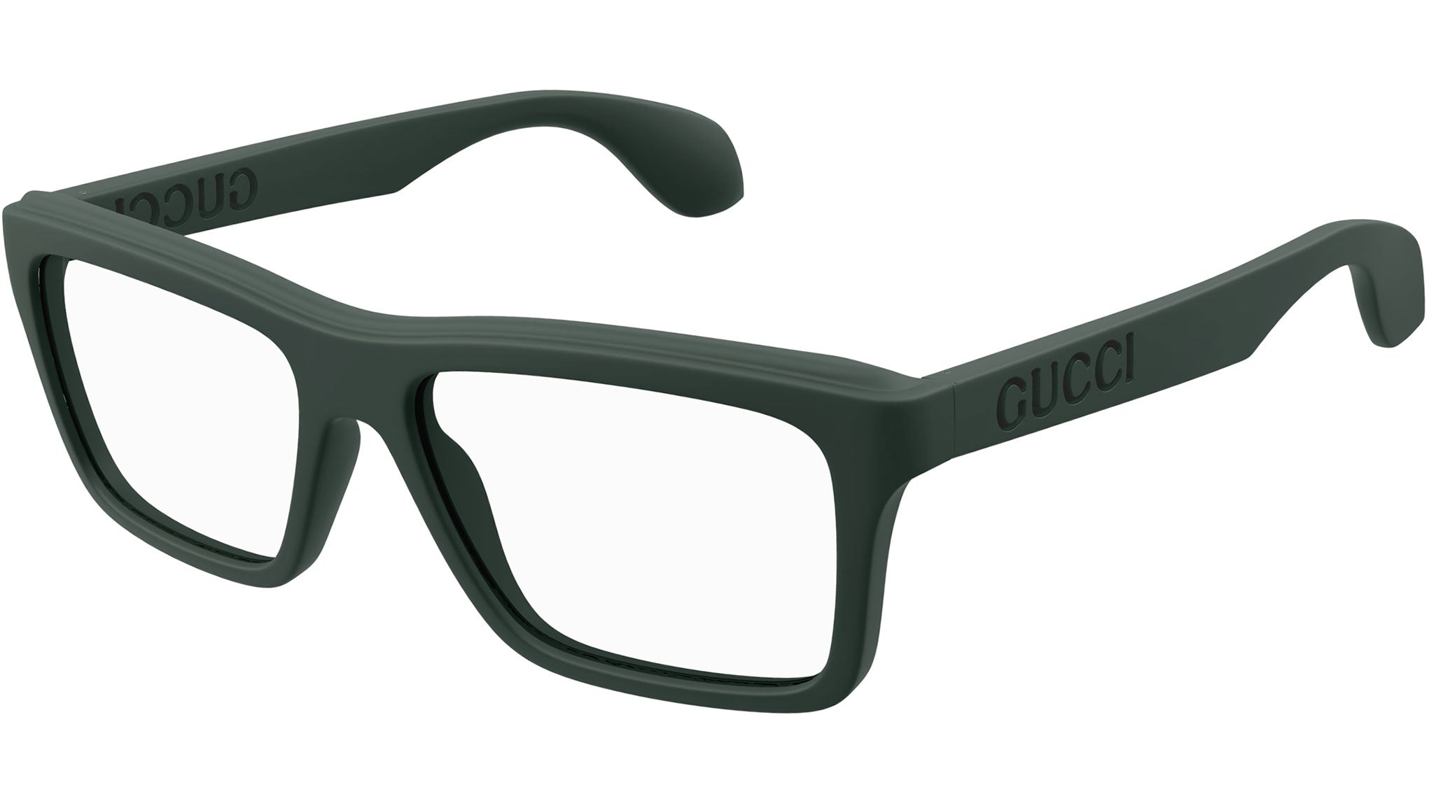 Gucci GG1573O 003 Green Rectangular Glasses - eye-oo.com