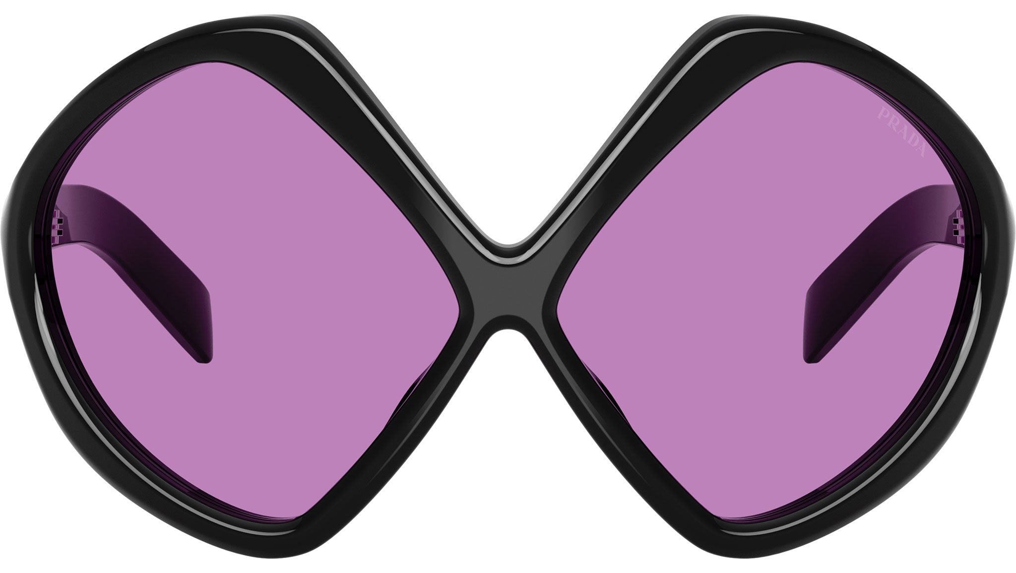 Prada Black and Purple Geometric Sunglasses Prada - PR A06S Sunglasses | Specs Collective main image 3
