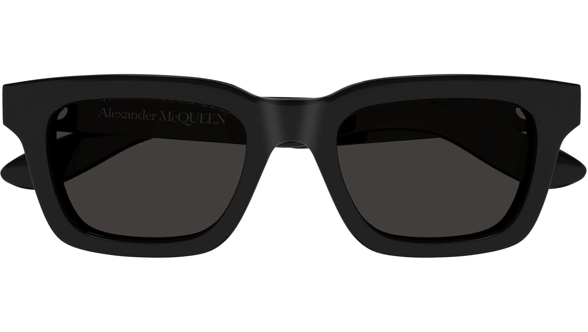 Alexander McQueen AM0392S Sunglasses 001 Shiny Solid Black - eye