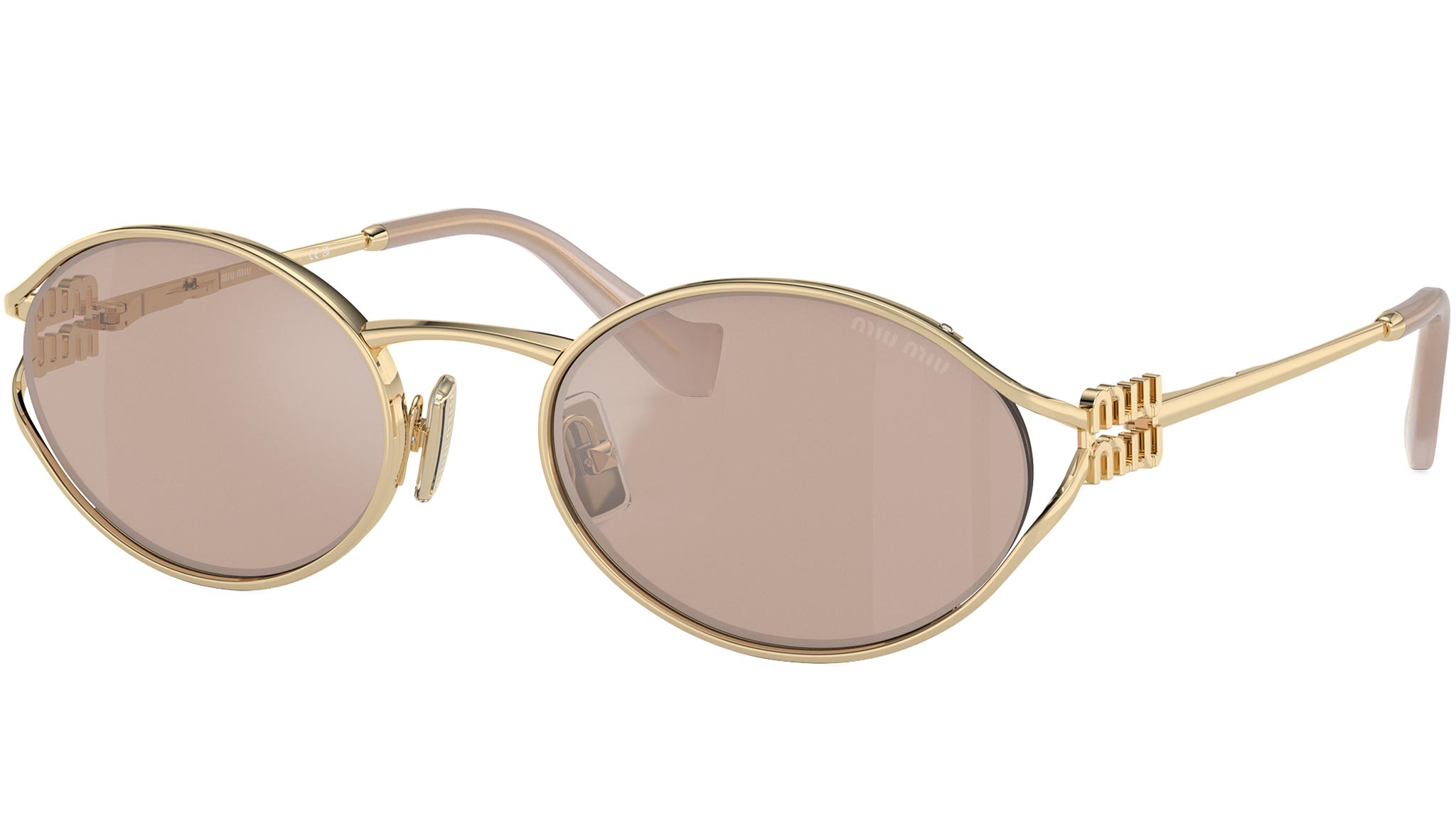 Miu Miu 0MU 52YS Sunglasses ZVN20F Gold - eye-oo.com