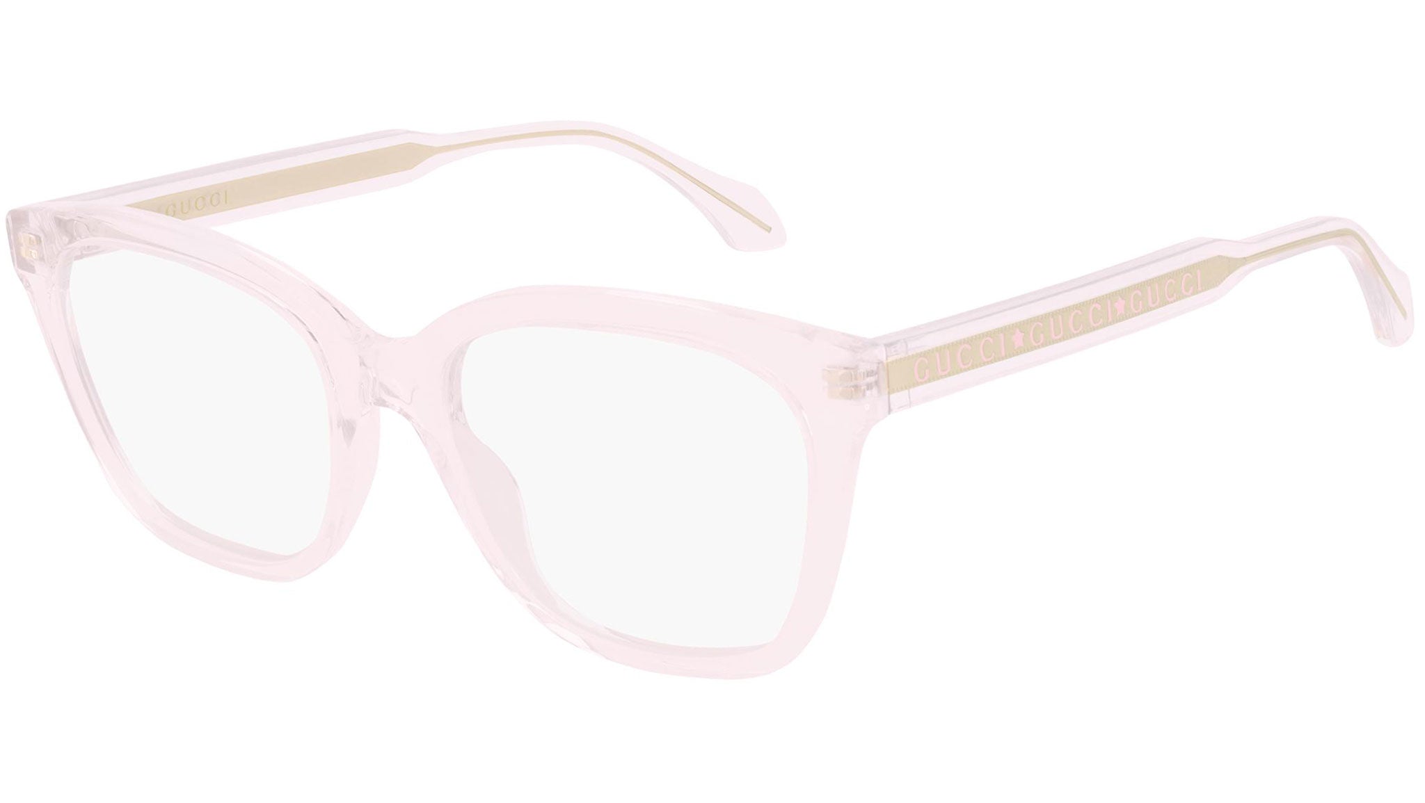 Gucci GG0566ON 004 Pink Rectangular Glasses - eye-oo.com