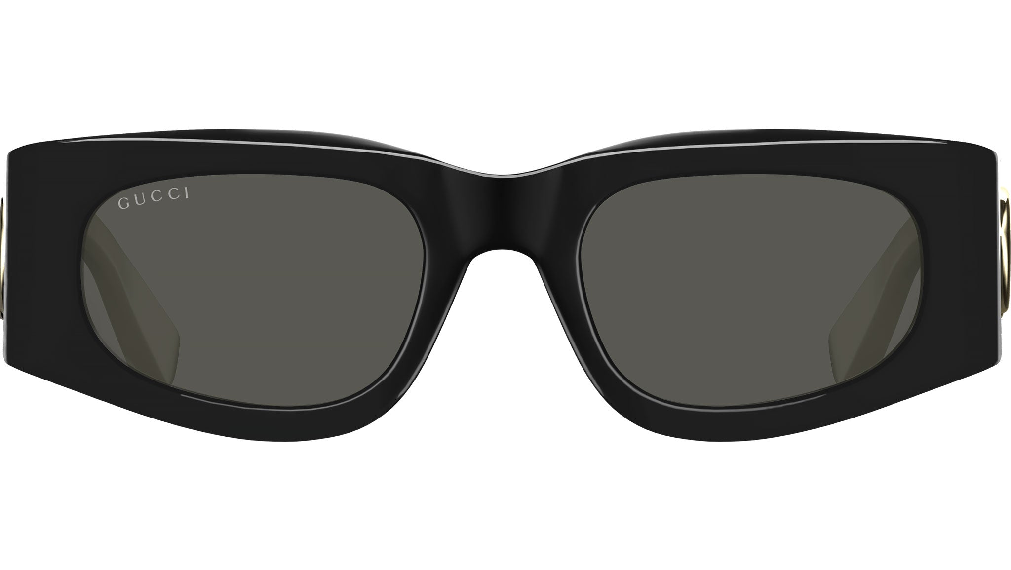 小物 GUCCI sunglasses Half-rim GG1664/s 00s Gucci GG1664S 001 Black Grey Rectangular Sunglasses - eye-oo.com