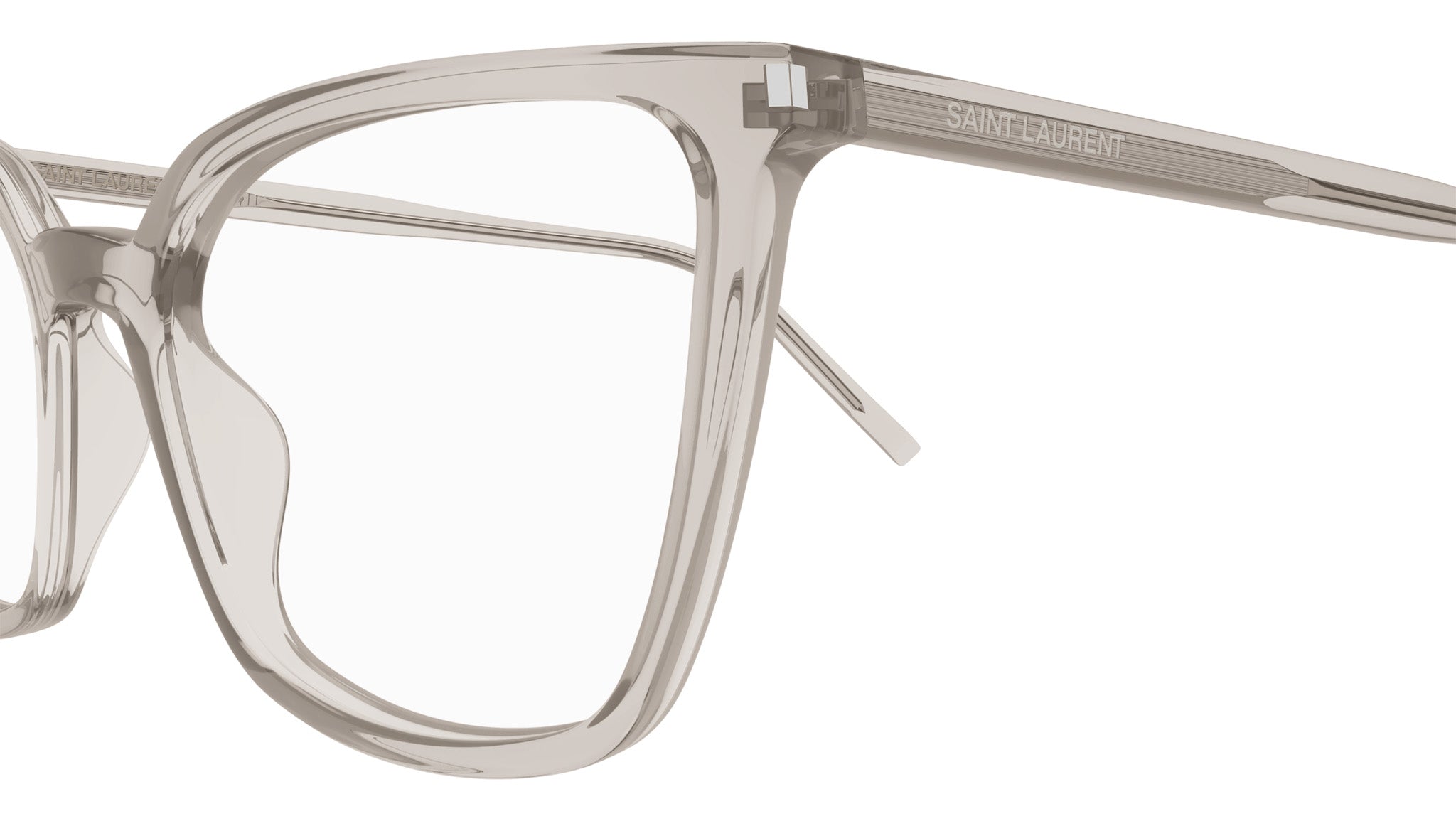 Saint Laurent SL 669 001 Transparent Beige Glasses - eye-oo.com