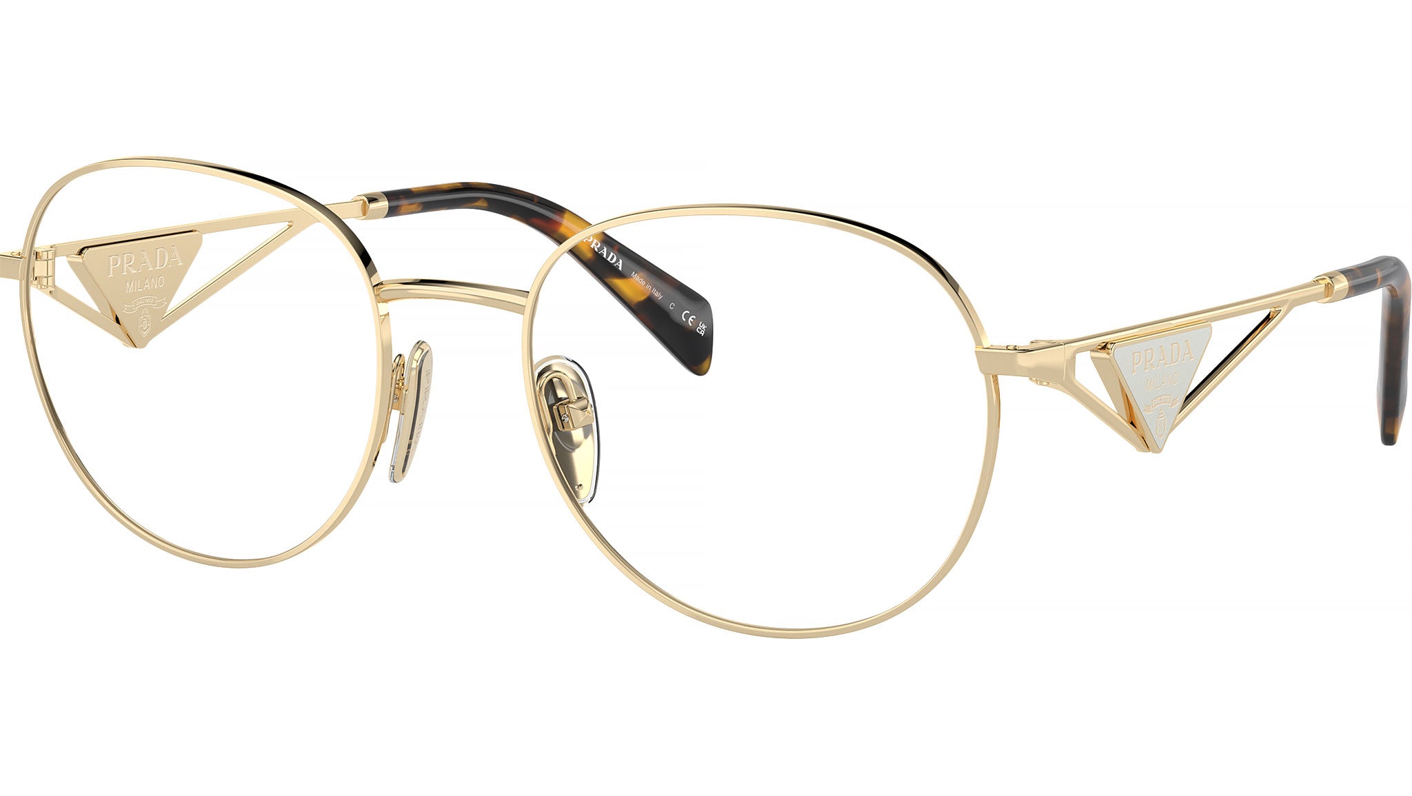 Prada PR A50V Eyeglasses ZVN1O1 Pale Gold - eye-oo.com