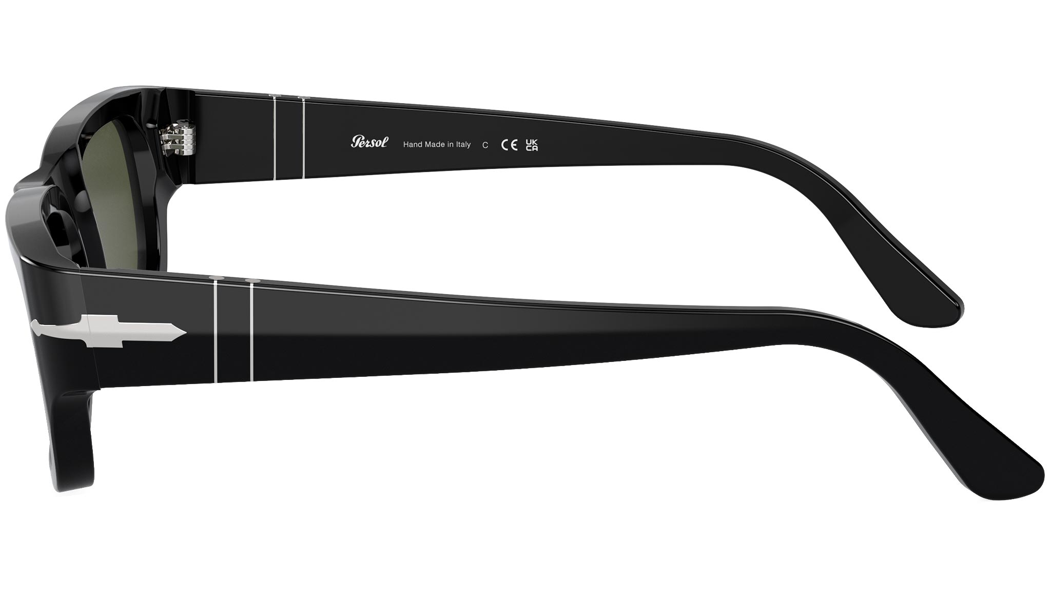Persol Sunglasses PO3347S Black 95/31 Green Lens - eye-oo.com display picture 3