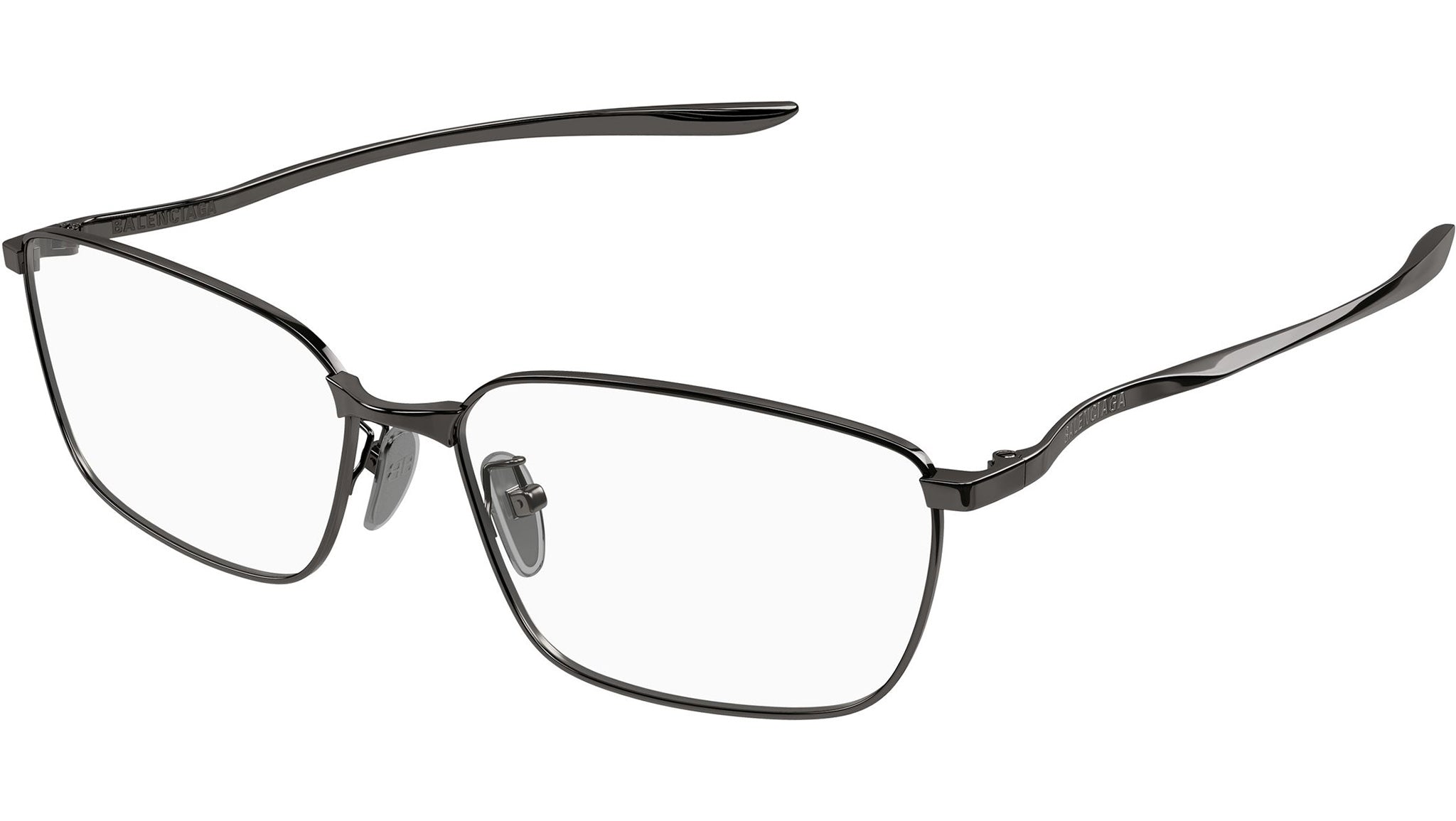 Balenciaga BB0497OA Rectangular Eyeglasses 003 Dark Grey - eye-oo.com