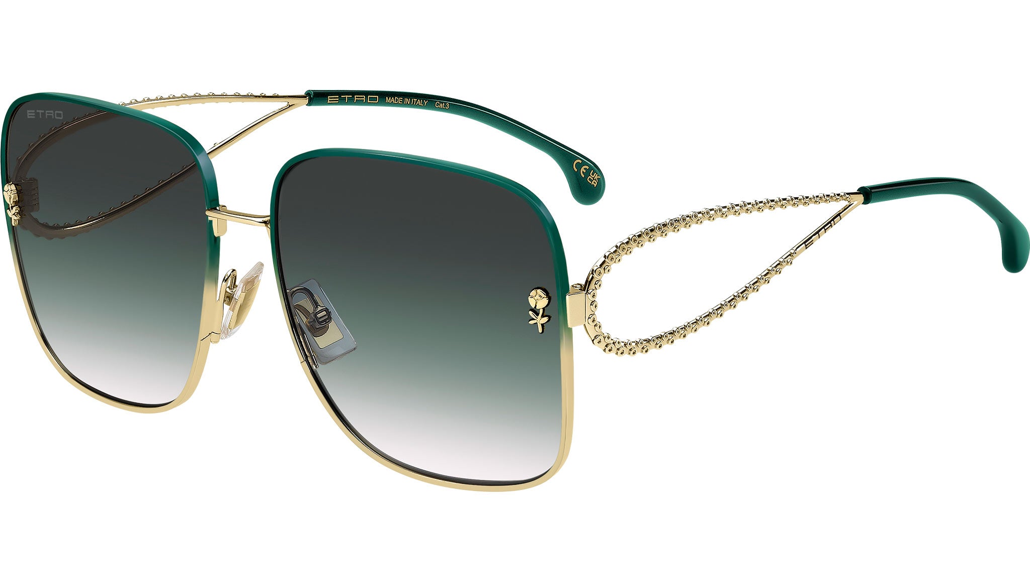 Etro エトロ サングラス ETRO0070/S-PEFIB Gold Etro 0070/S PEF IB Sunglasses Gold Green - eye-oo.com