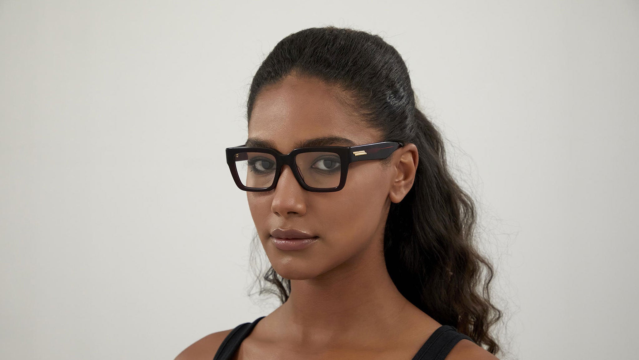 Bottega Veneta BV1153O Transparent Burgundy Optical Frame - eye-oo.com