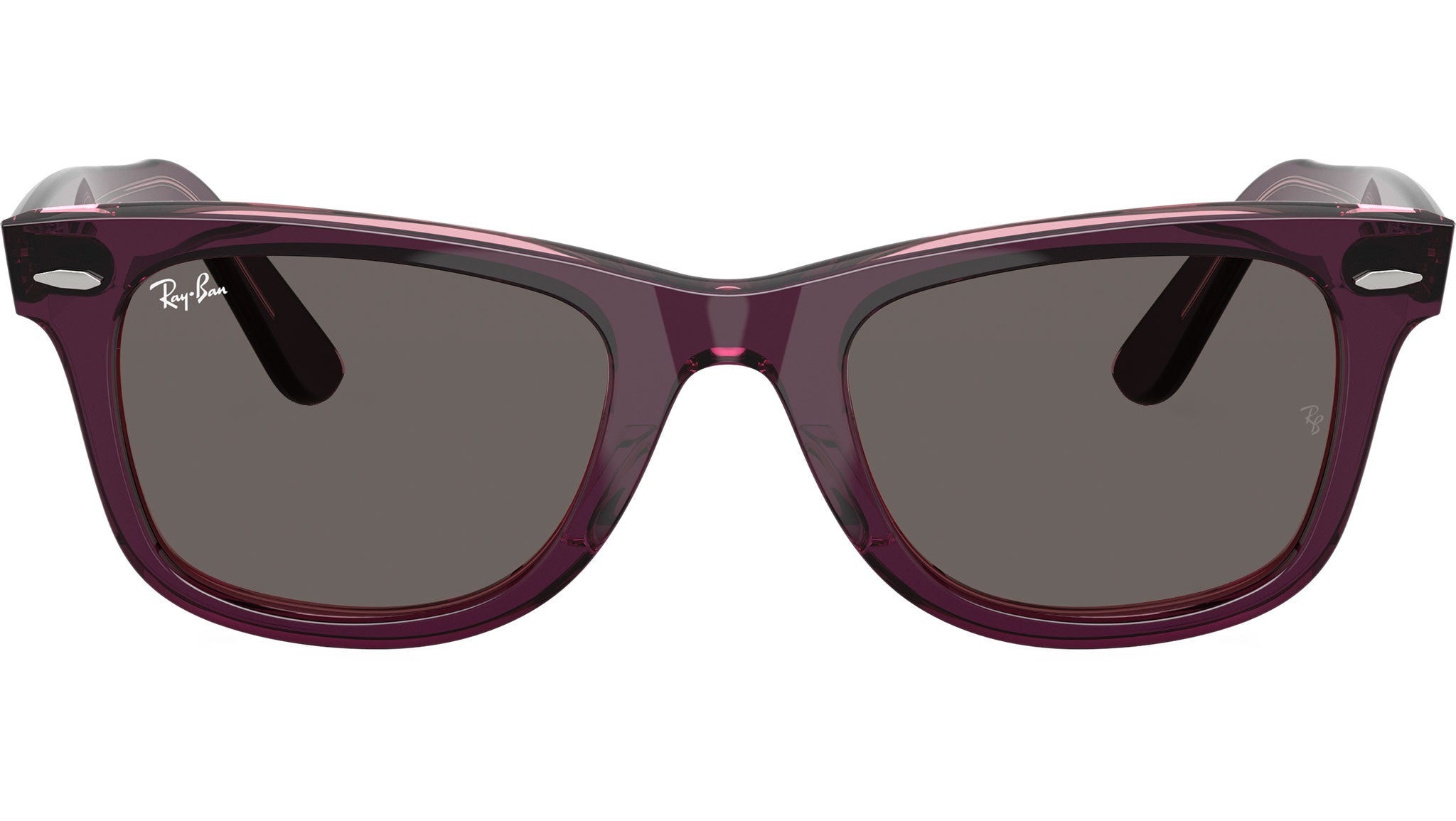 Wayfarer RB2140 Ray-Ban Sunglasses 1447B1 Violet On Transparent