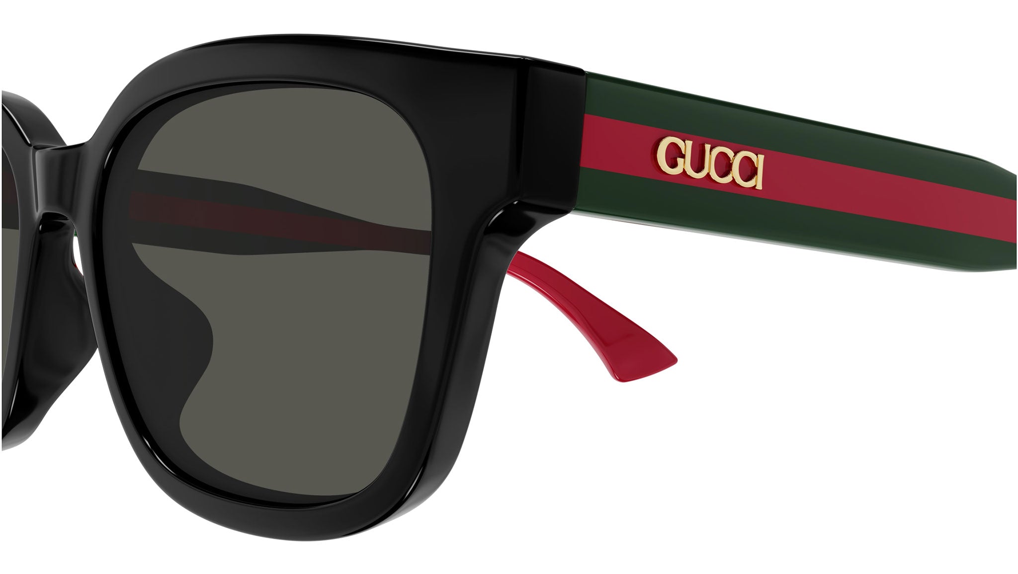 Gucci GG1872SK 001 Rectangular Sunglasses Solid Black - eye-oo.com