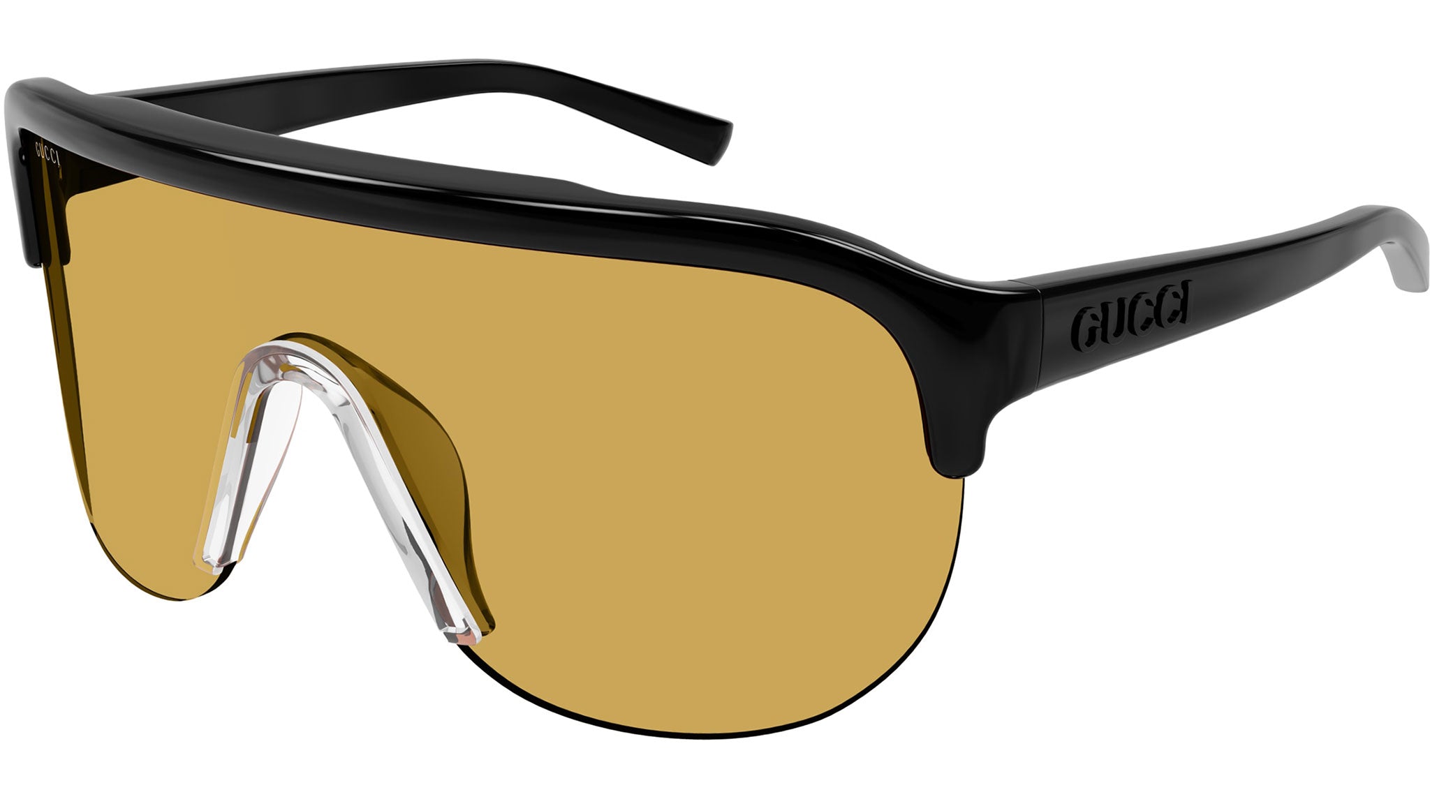 Gucci GG1645S 005 BRAND NEW Sunglasses Black Orange Unisex Mask GUCCI NEW GUCCI GG1645S 005 OVERSIZED BLACK ORANGE  main image 3