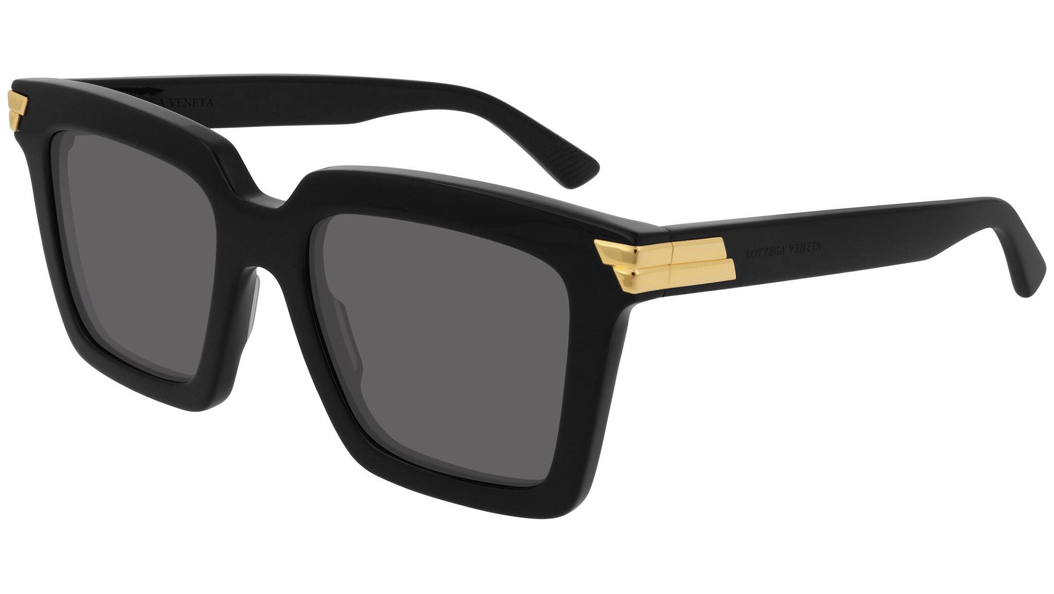 Bottega Veneta Black Sunglasses with Gold Accents Amazon.com: Bottega Veneta Square/Rectangle Sunglasses Black  main image 4