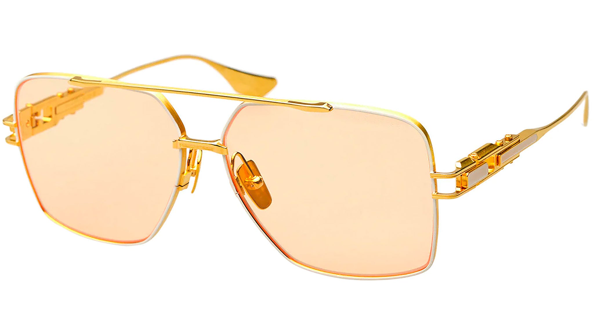 Dita Grand-Emperik DTS159-A Sunglasses 04 Matte White Yellow Gold
