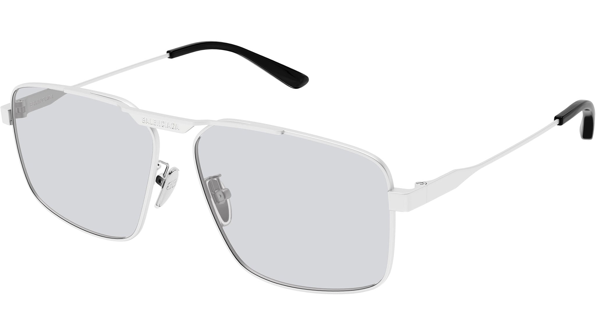 BB0418SK Balenciaga Pilot Sunglasses 004 Silver - eye-oo.com