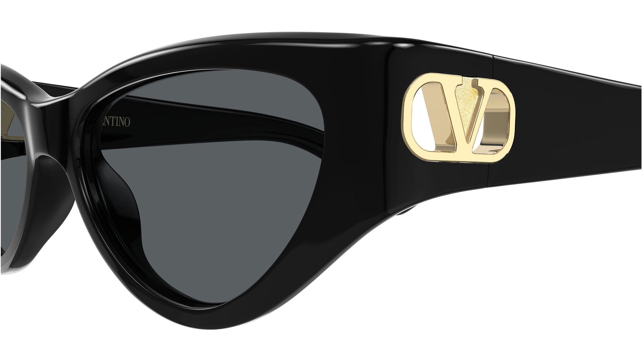 Valentino VG0014S Sunglasses 001 Black Grey Cat Eye - eye-oo.com