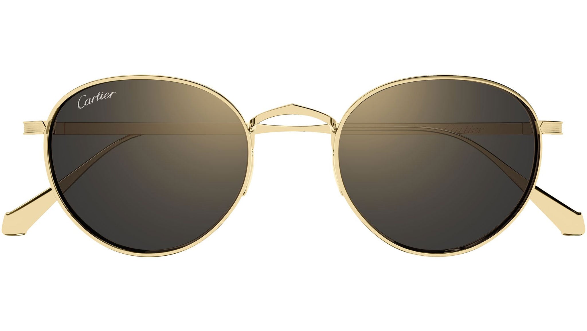 Cartier CT0626S Sunglasses Gold Gold Grey - eye-oo.com