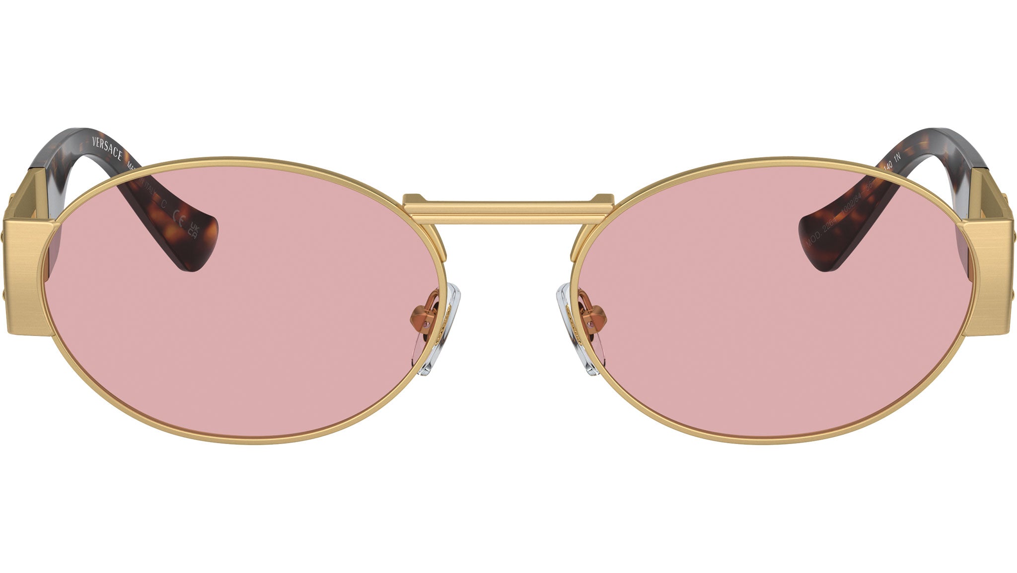 Versace VE 2264 100284 Matte Gold Metal Oval Sunglasses Purple Lens Amazon.com: Versace ICONIC VE 2264 100287 Matte Gold Metal  main image 4