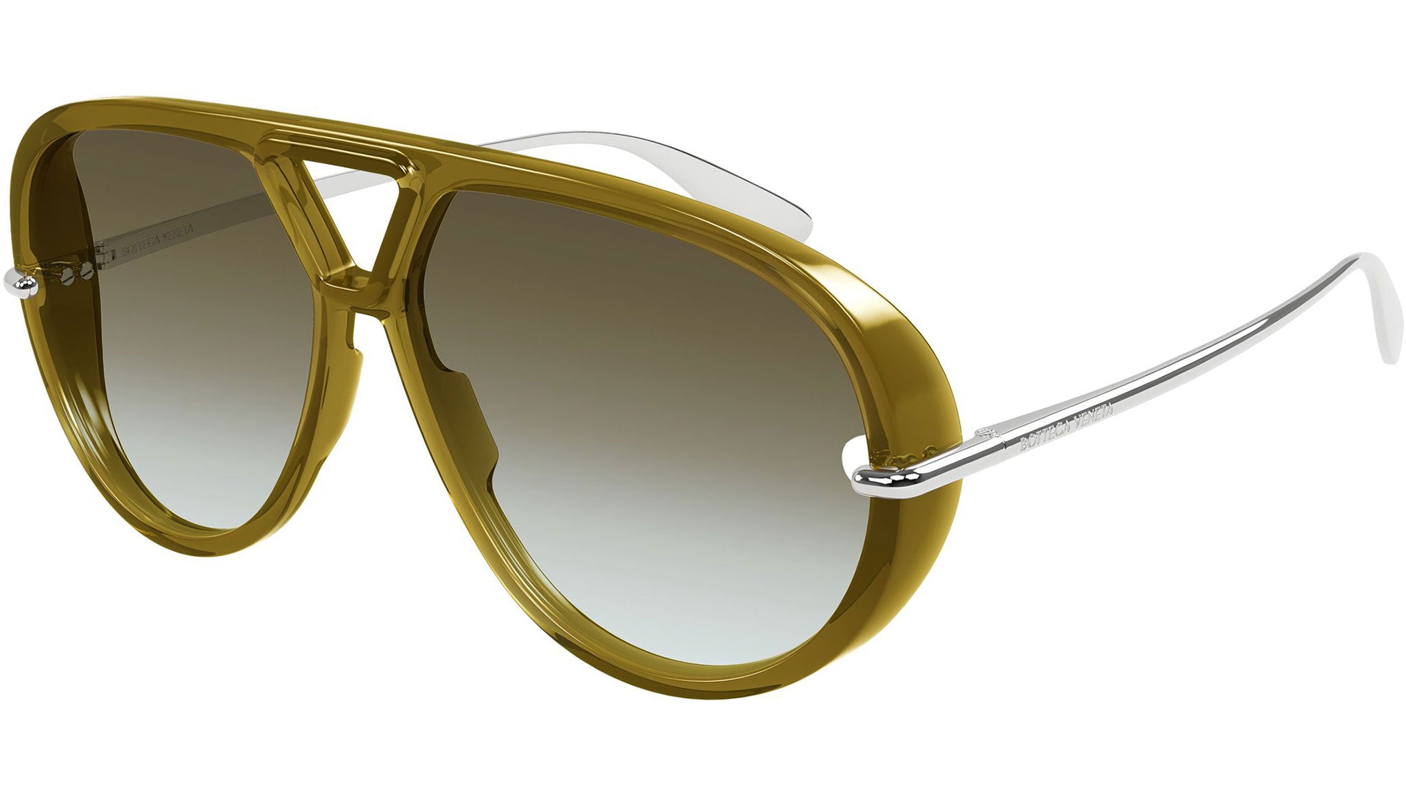 BV1274S Bottega Veneta Pilot Sunglasses 006 Brown - eye-oo.com