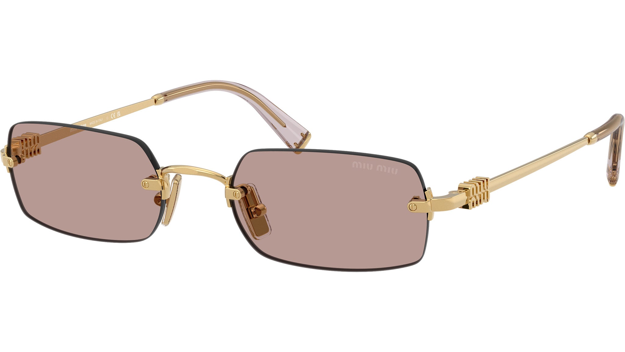 Miu Miu MUB50S Sunglasses 5AK20I Gold - eye-oo.com
