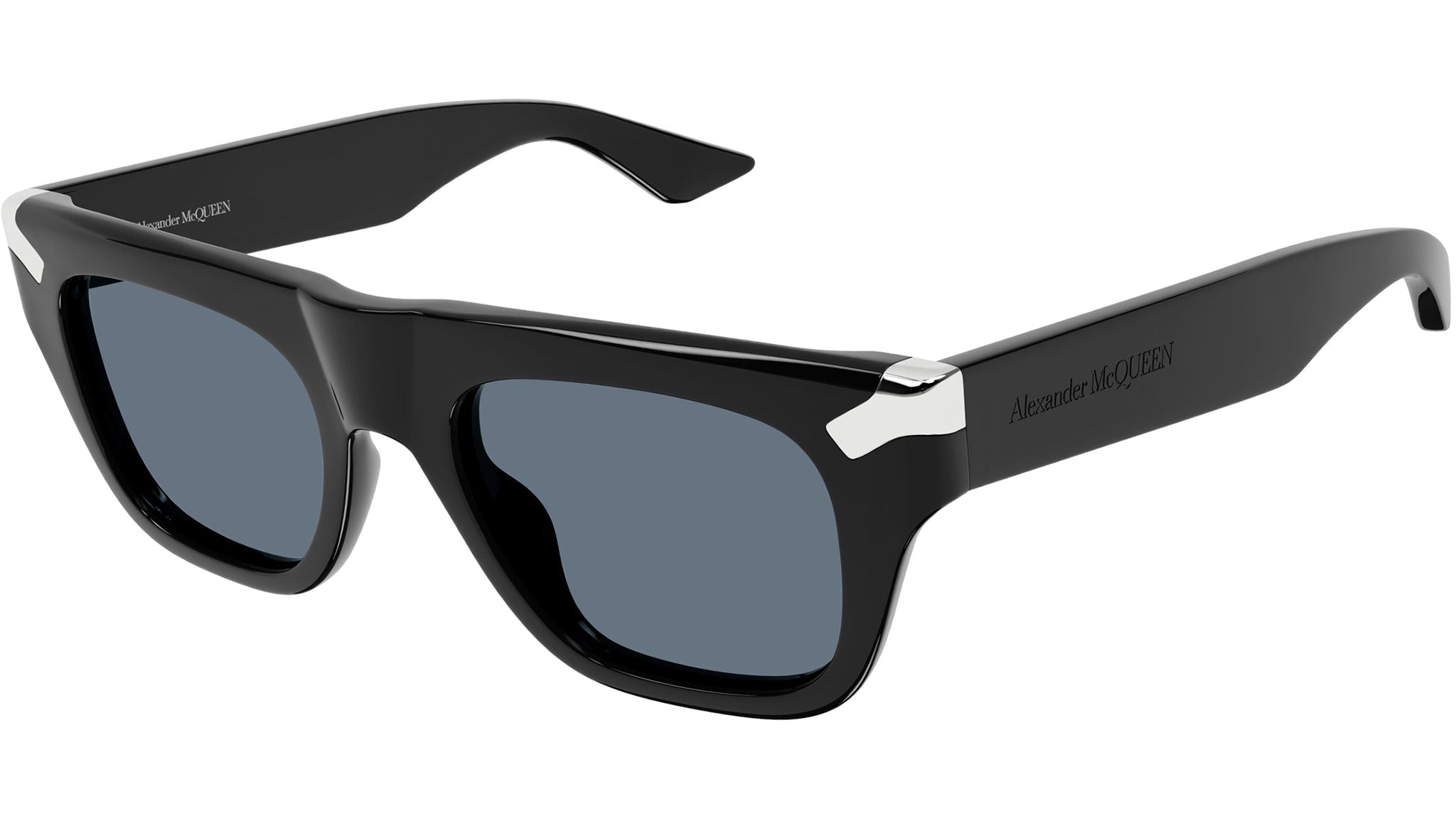 Alexander McQueen AM0441S 002 Sunglasses Shiny Black - eye  display picture 3