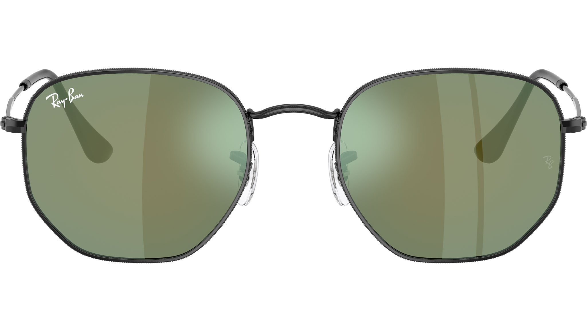 Ray-Ban Polarized Sunglasses — Black Hexagonal Frame Ray-Ban RB3548 Hexagonal black frame with grey gradient  main image 4