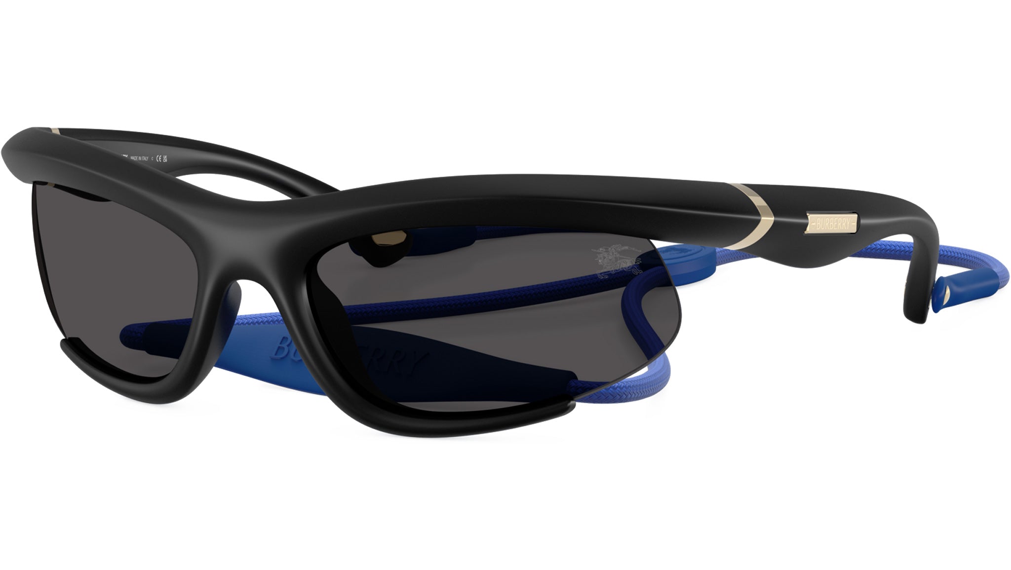 NEW BURBERRY BE4462 345287 SUNGLASSES BLACK UNISEX BE4462 3452/87 FABRIC CHAIN Burberry BE4462 Sunglasses 345287 Rubber Black - eye-oo.com main image 4