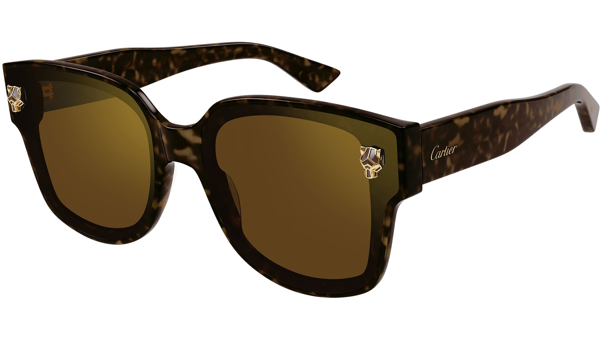 Panthère de Cartier Sunglasses CT0357S 002 Havana Brown - eye-oo.com