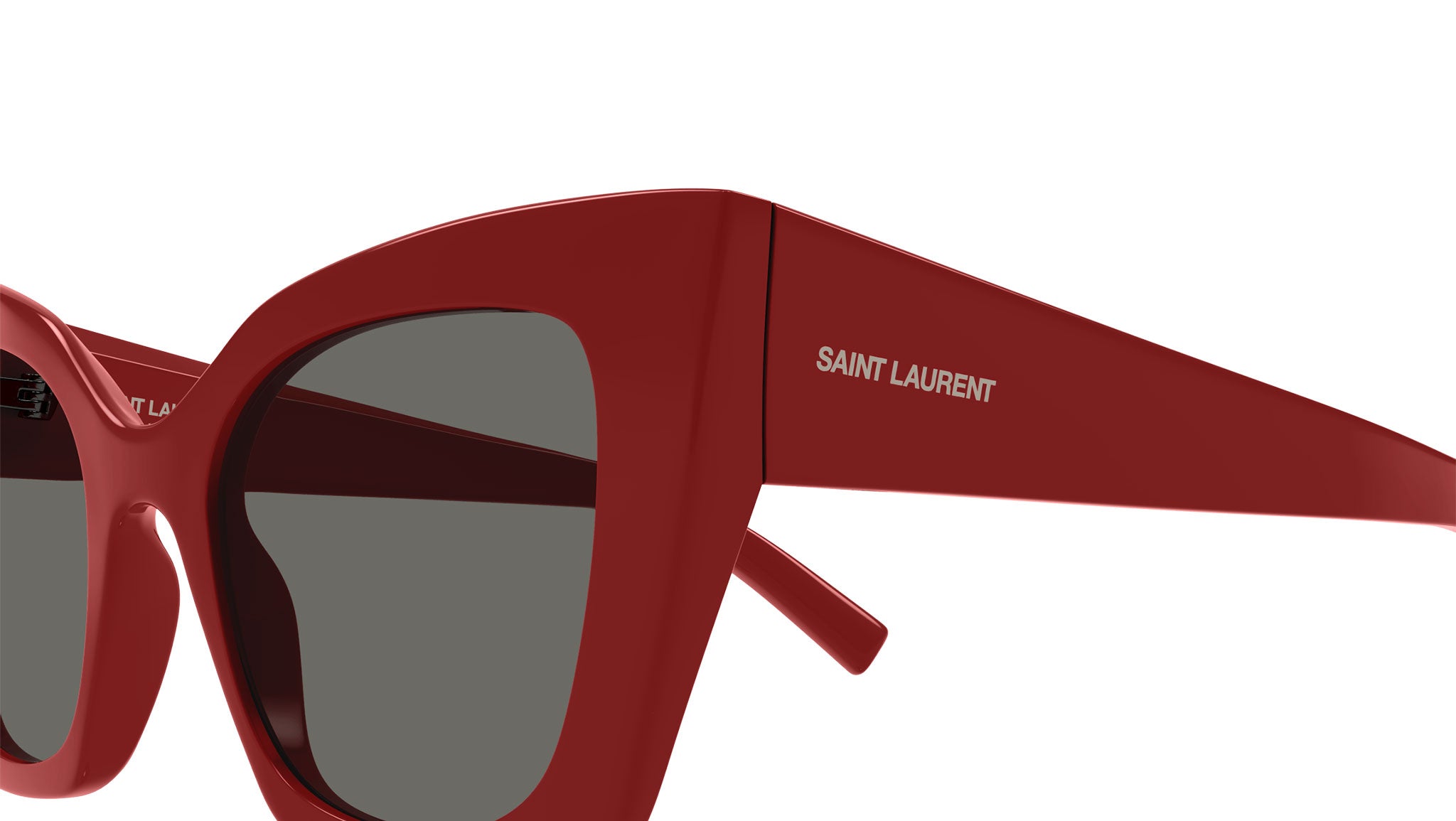 Saint Laurent SL552 010 Cat Eye Sunglasses - Red / Grey Saint Laurent SL-552 010 Sunglasses Women main image 2