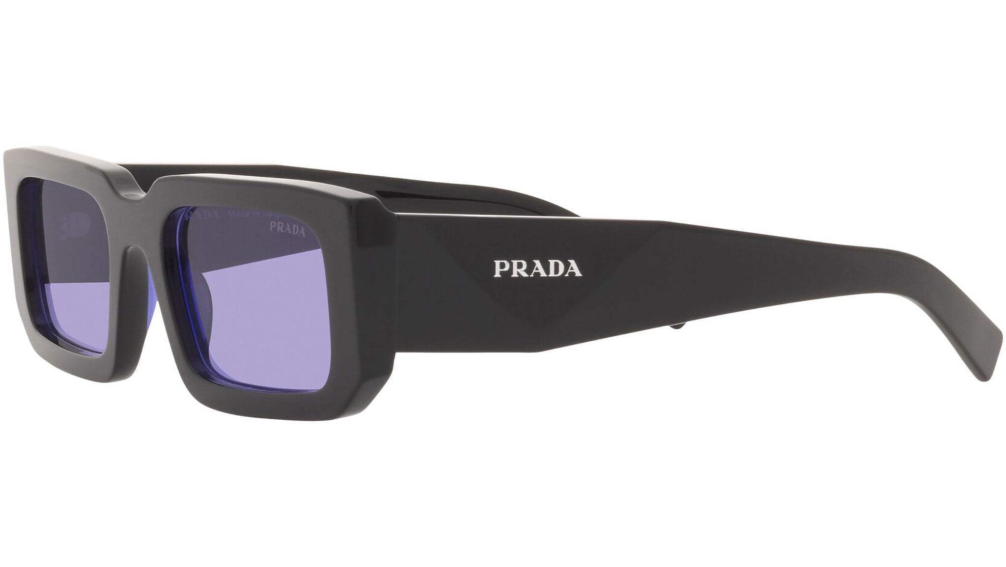Prada PR 06YS Black-Blue Frame | Stylish Violet Lens Sunglasses
