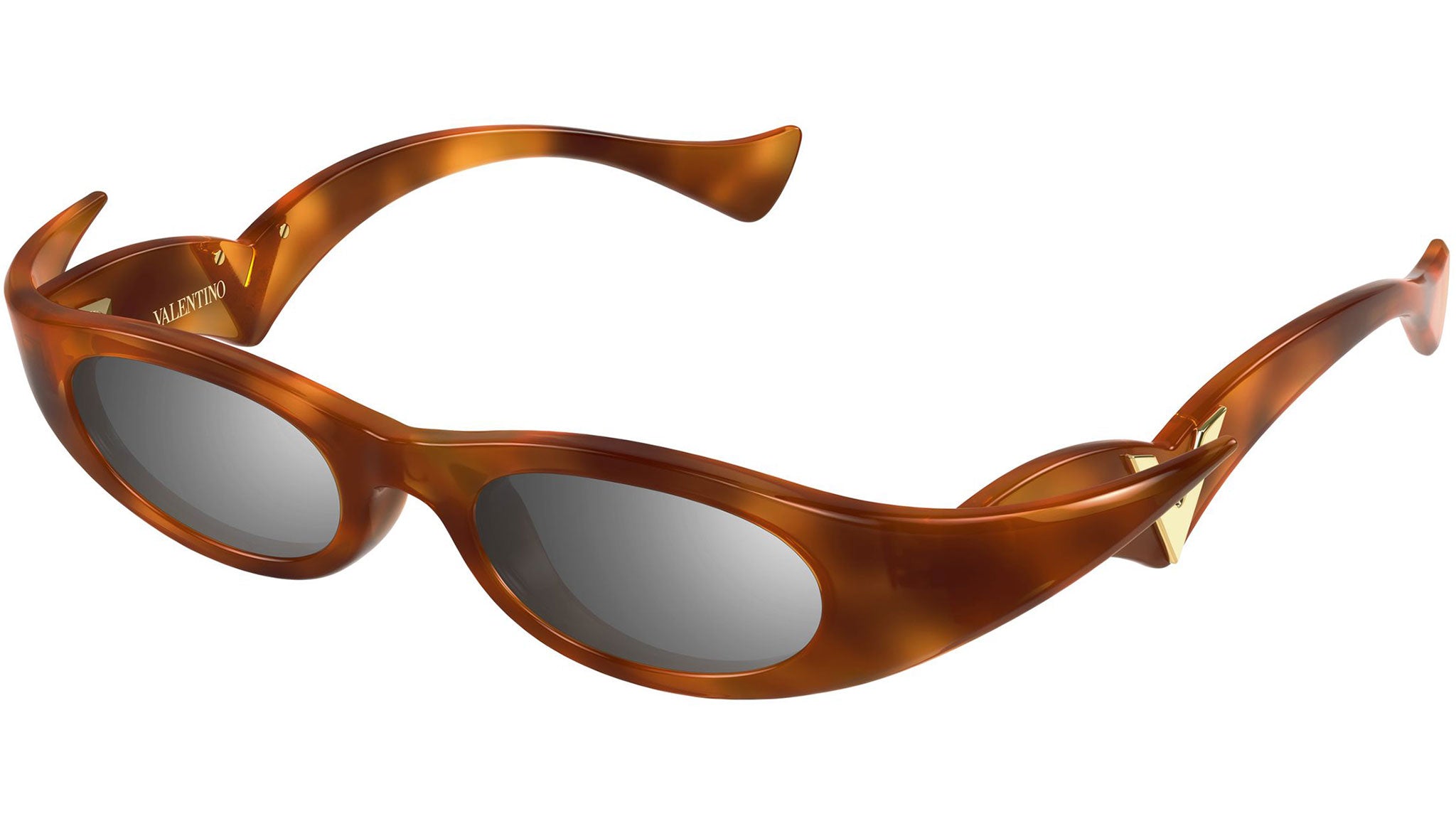 Valentino VG0045S Sunglasses 003 Havana Grey Extra Geometric - eye